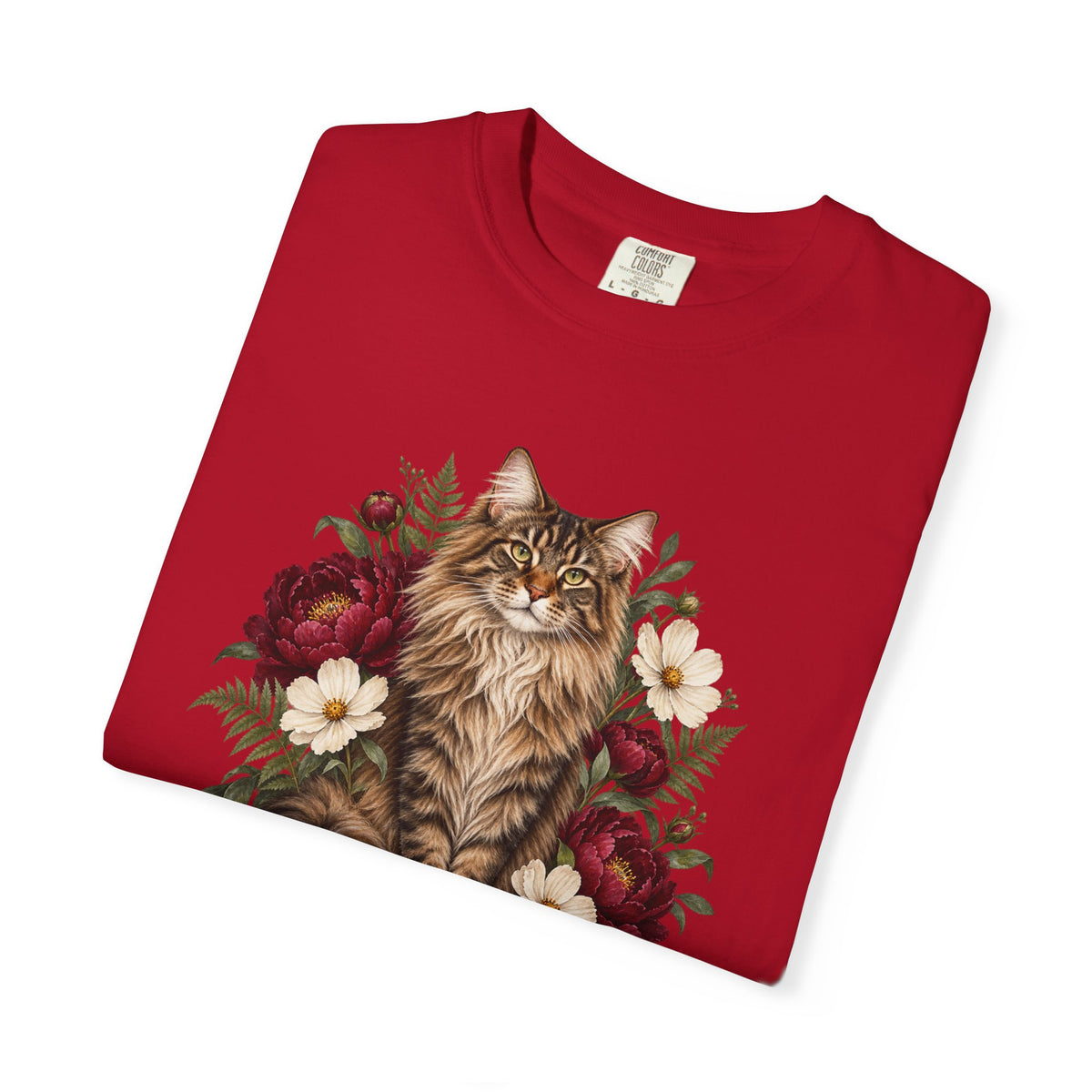 Maine Coon Cat T-Shirt — The Peony Guardian