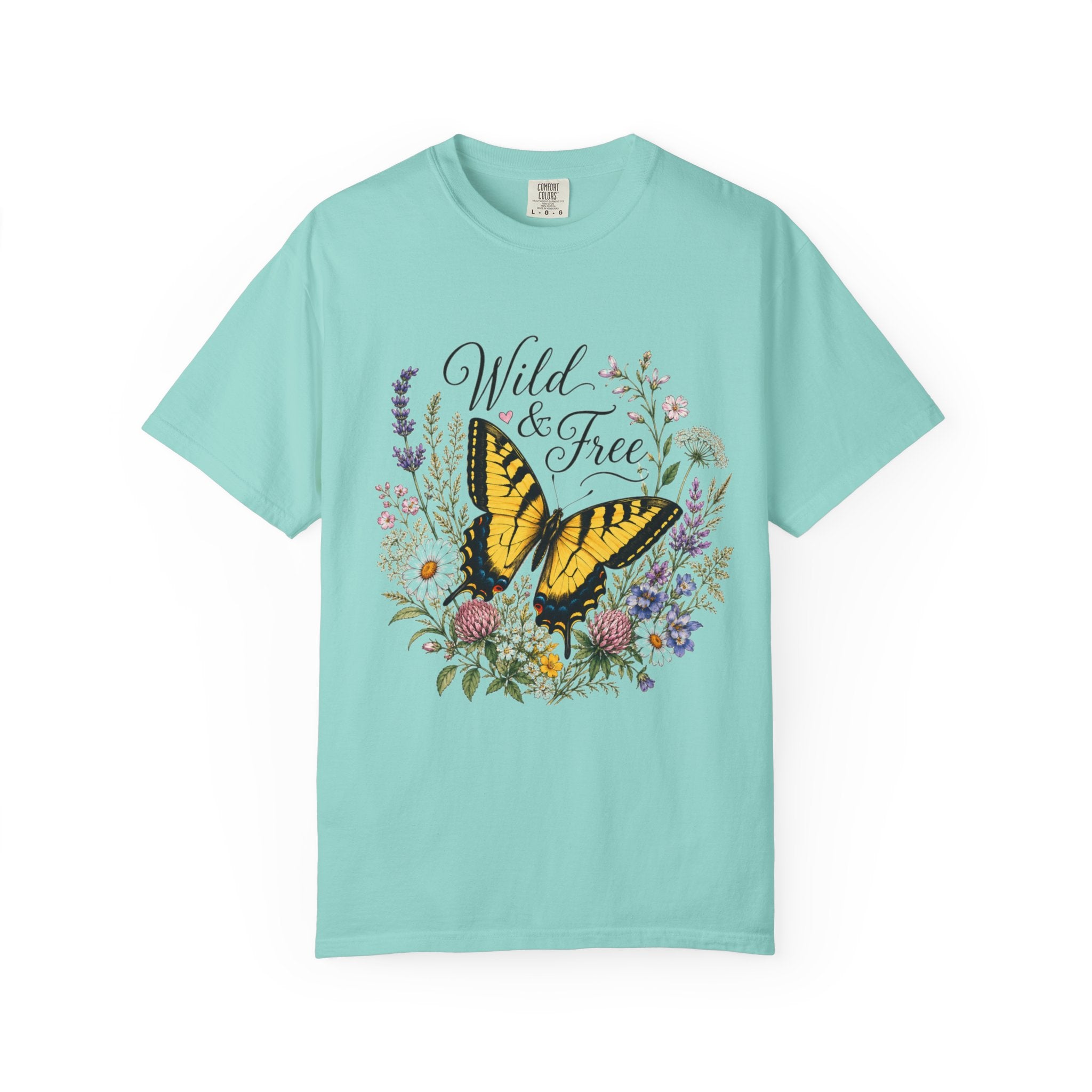 Wild & Free - Butterfly Wildflower Tee