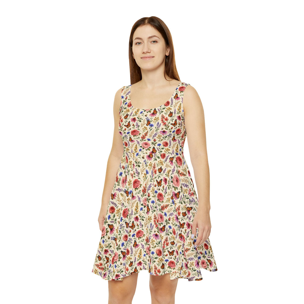 Morning Meadow Watercolor Wildflower Dress