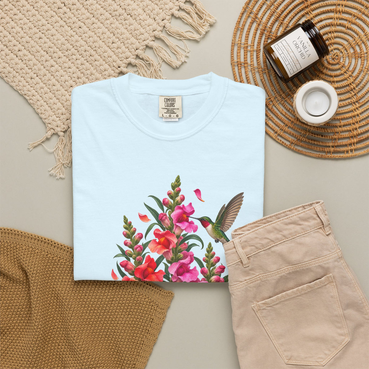 Snapdragon & Hummingbird Botanical T-Shirt