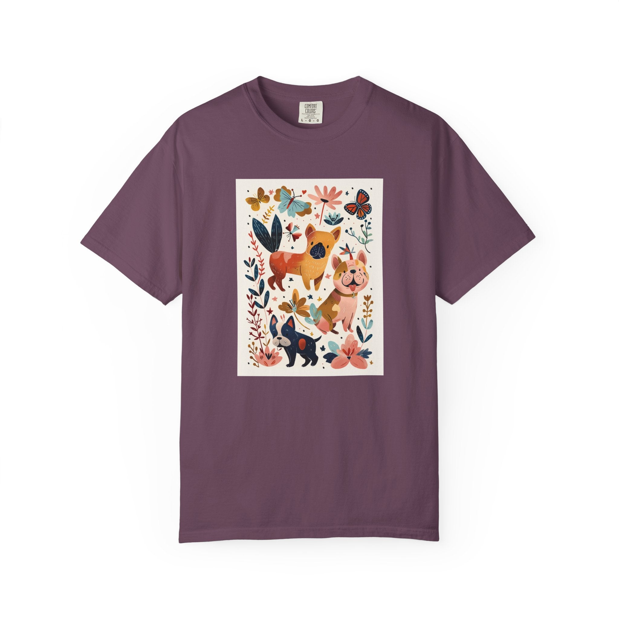 Folk Art Frenchies - French Bulldog Tee