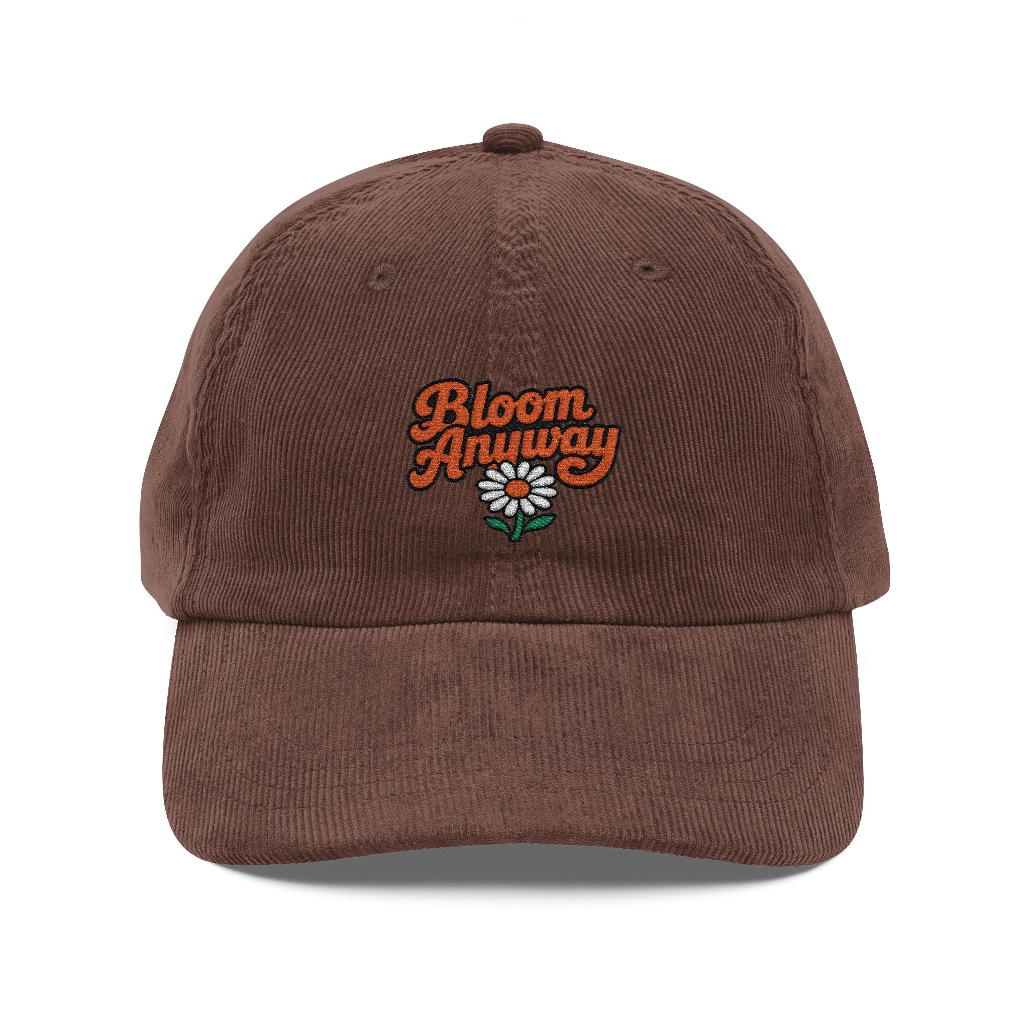 Bloom Anyway — Embroidered Corduroy Hat