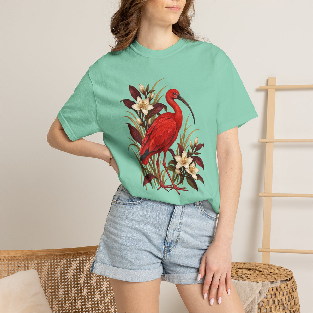 Scarlet Ibis T-Shirt — A Flame Among Flowers