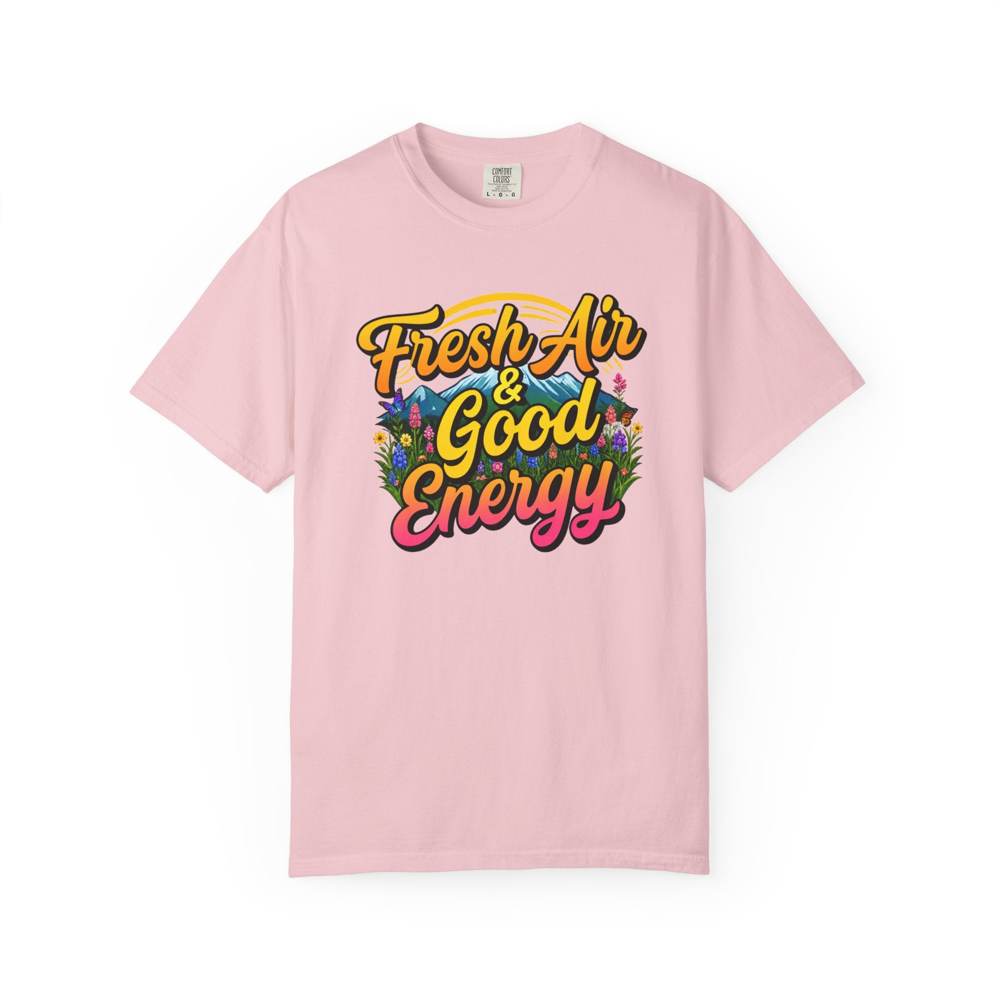 Fresh Air & Good Energy - Retro Mountain Wildflower Tee