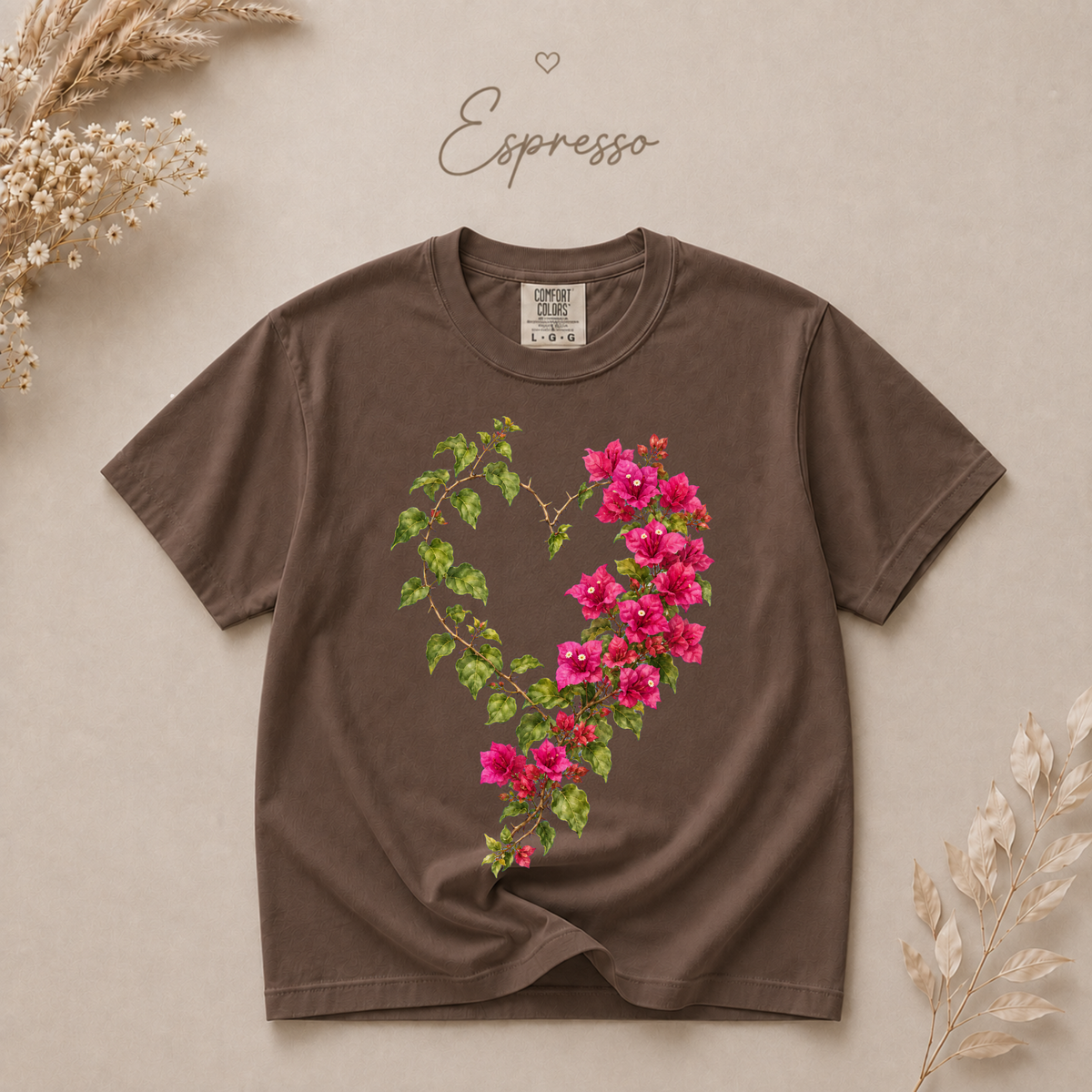 Bougainvillea Heart Botanical T-Shirt