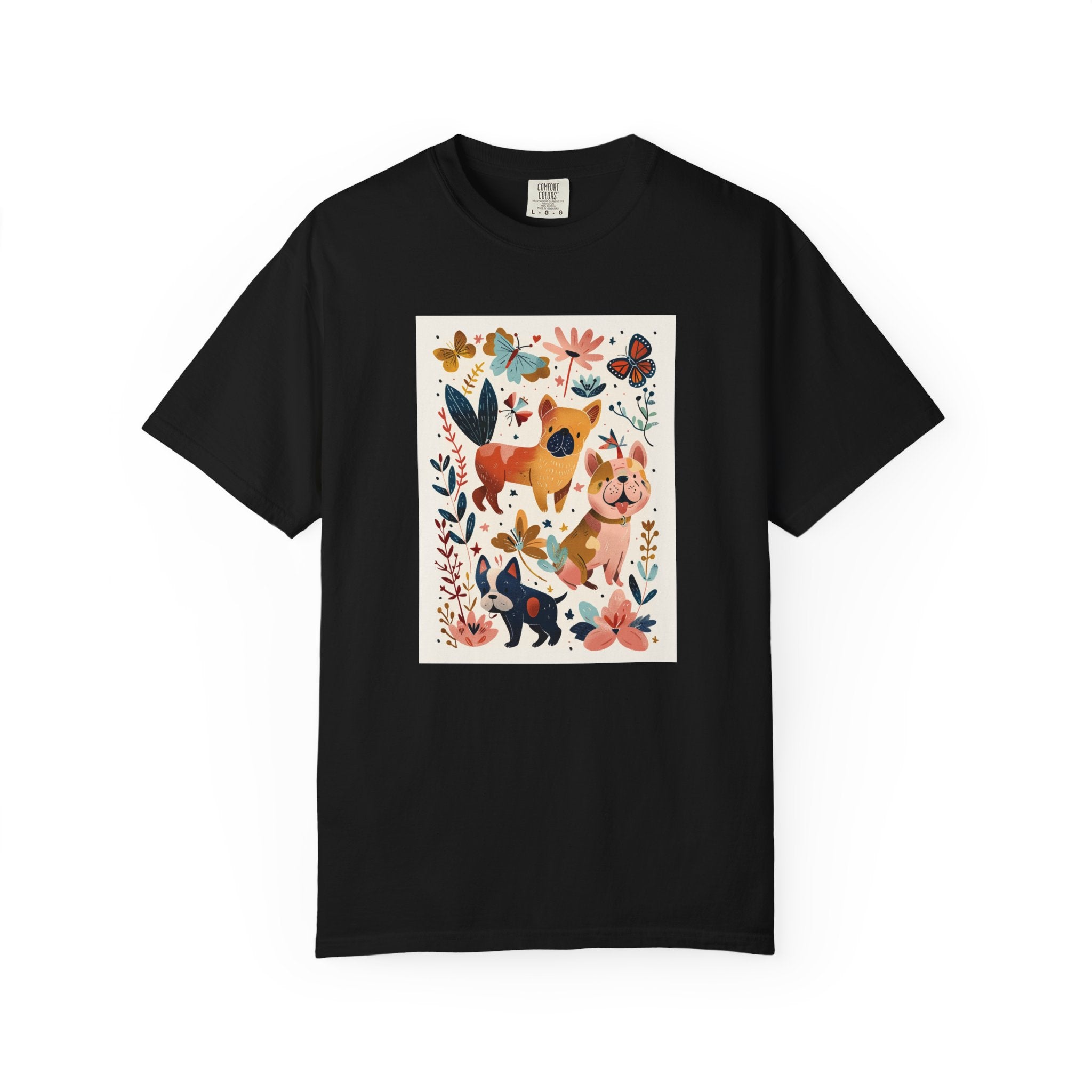 Folk Art Frenchies - French Bulldog Tee