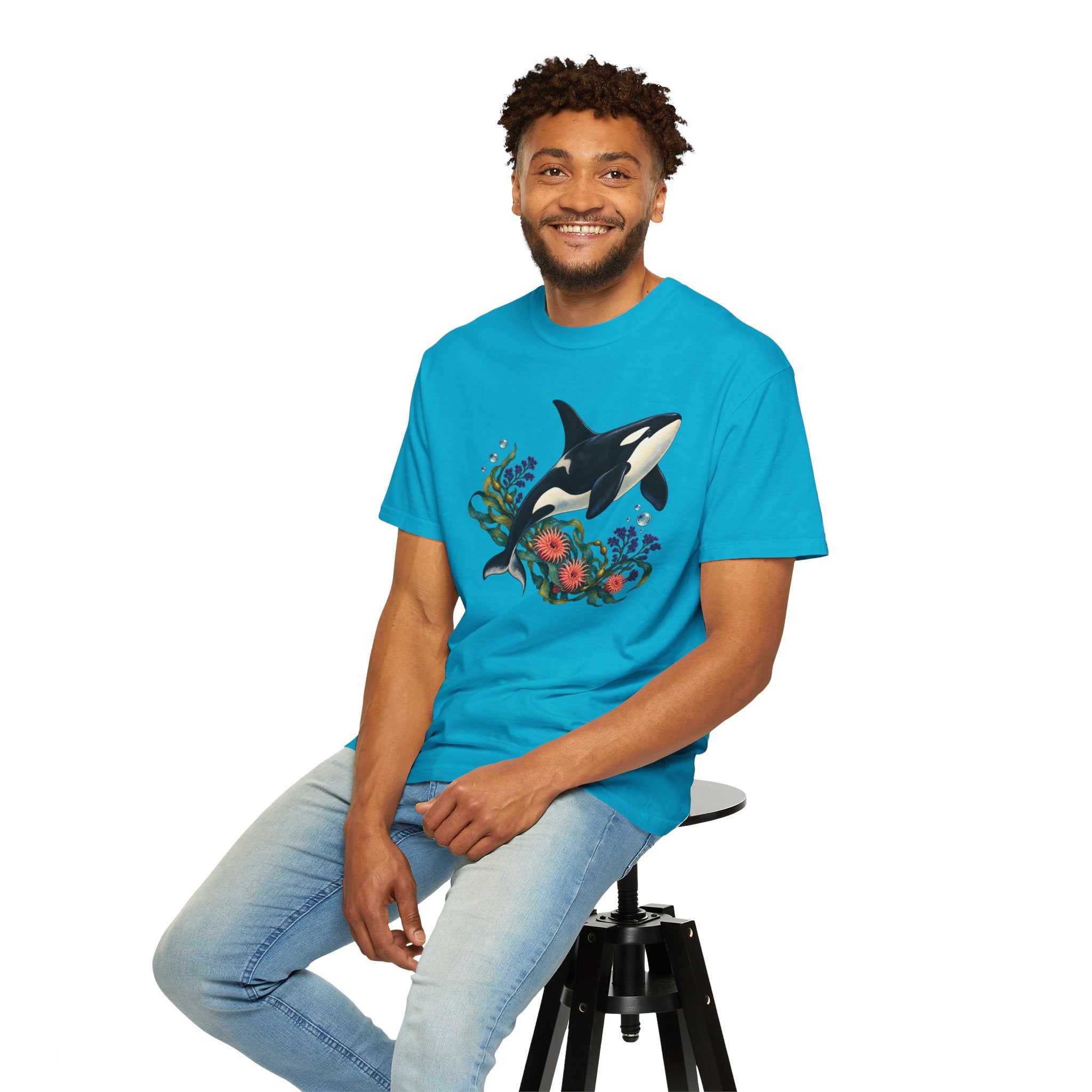 Orca, Kelp & Anemone T-Shirt — Garment-Dyed Cotton