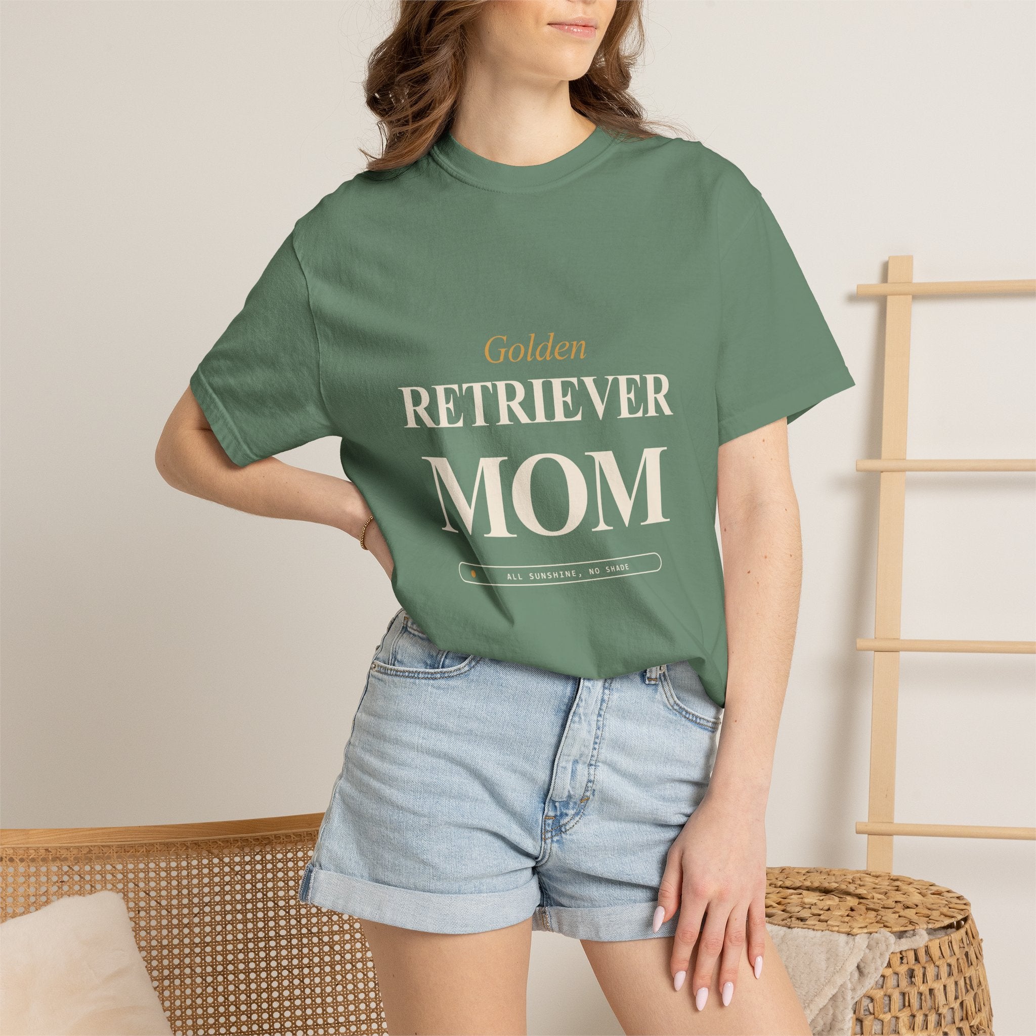 All Sunshine No Shade - Golden Retriever Mom (Dark Tee)