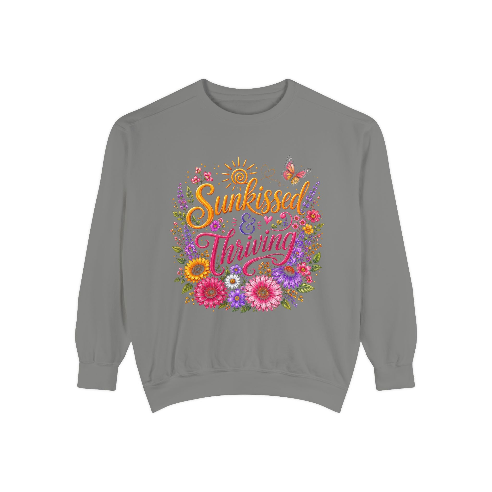 Sunkissed & Thriving Retro Floral Summer Sweatshirt