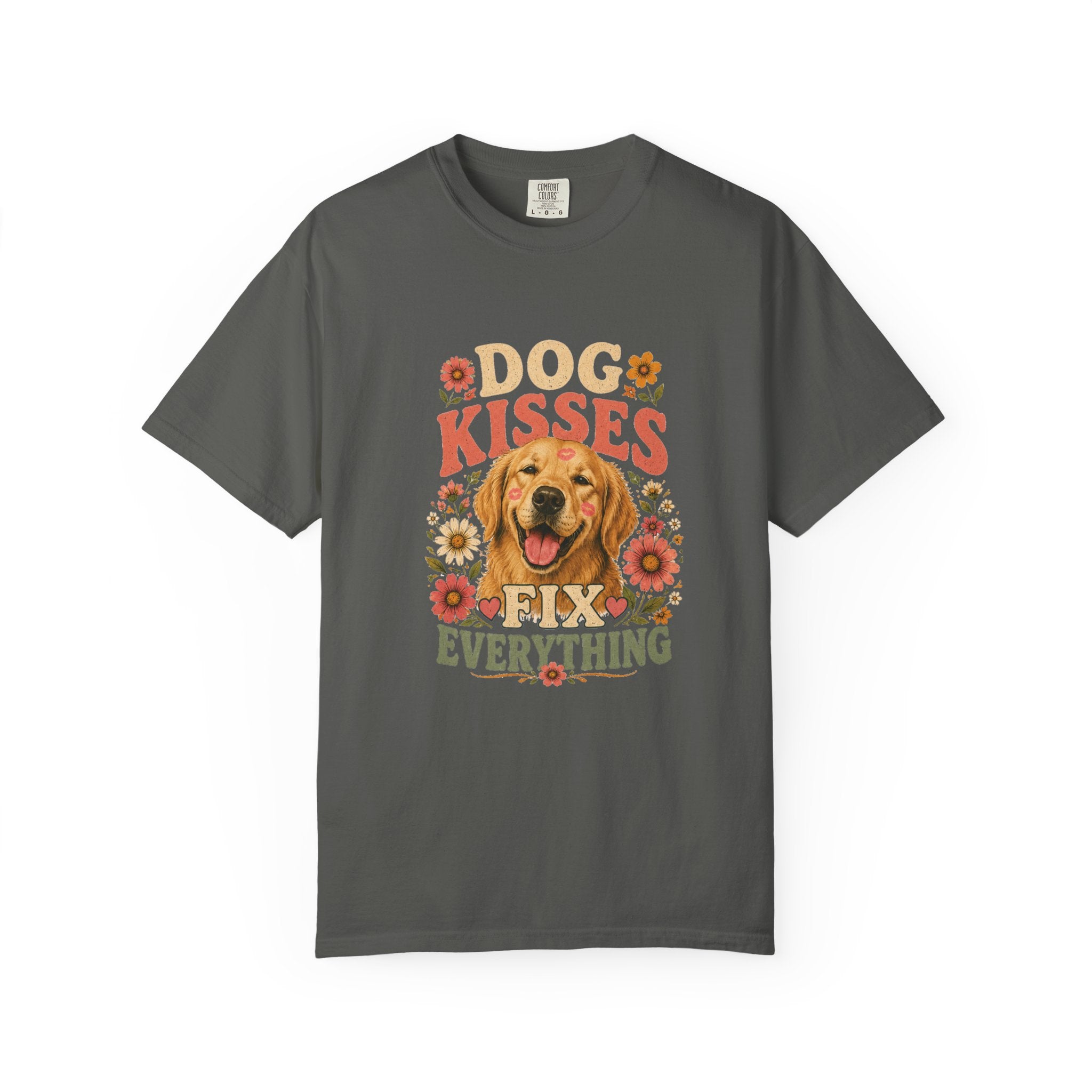 Dog Kisses Fix Everything dog lover shirt on model