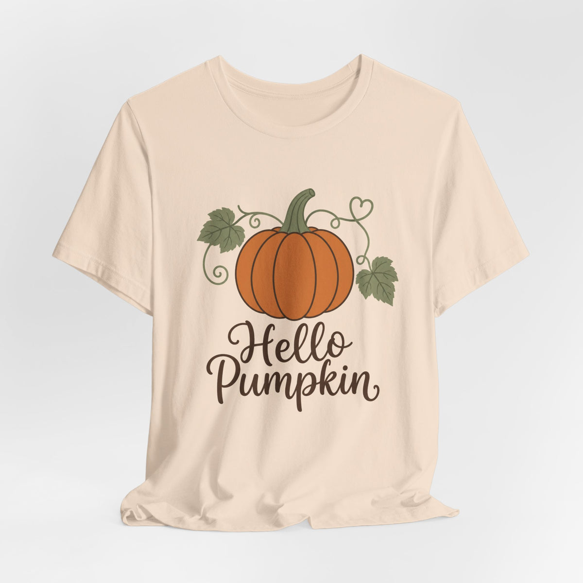 Hello Pumpkin Fall T-Shirt — Garment-Dyed Cotton