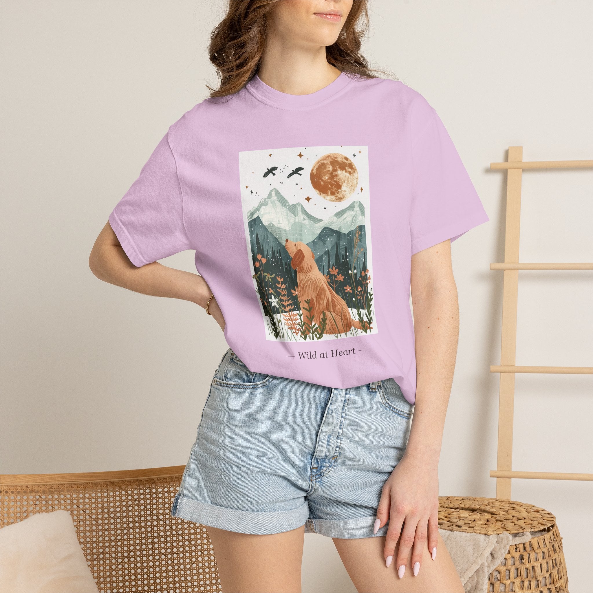 Wild at Heart - Folk Art Golden Retriever