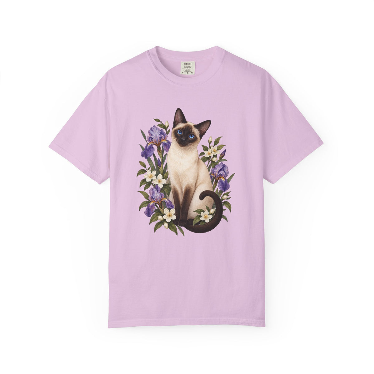 Siamese Cat T-Shirt — Irises & Intrigue