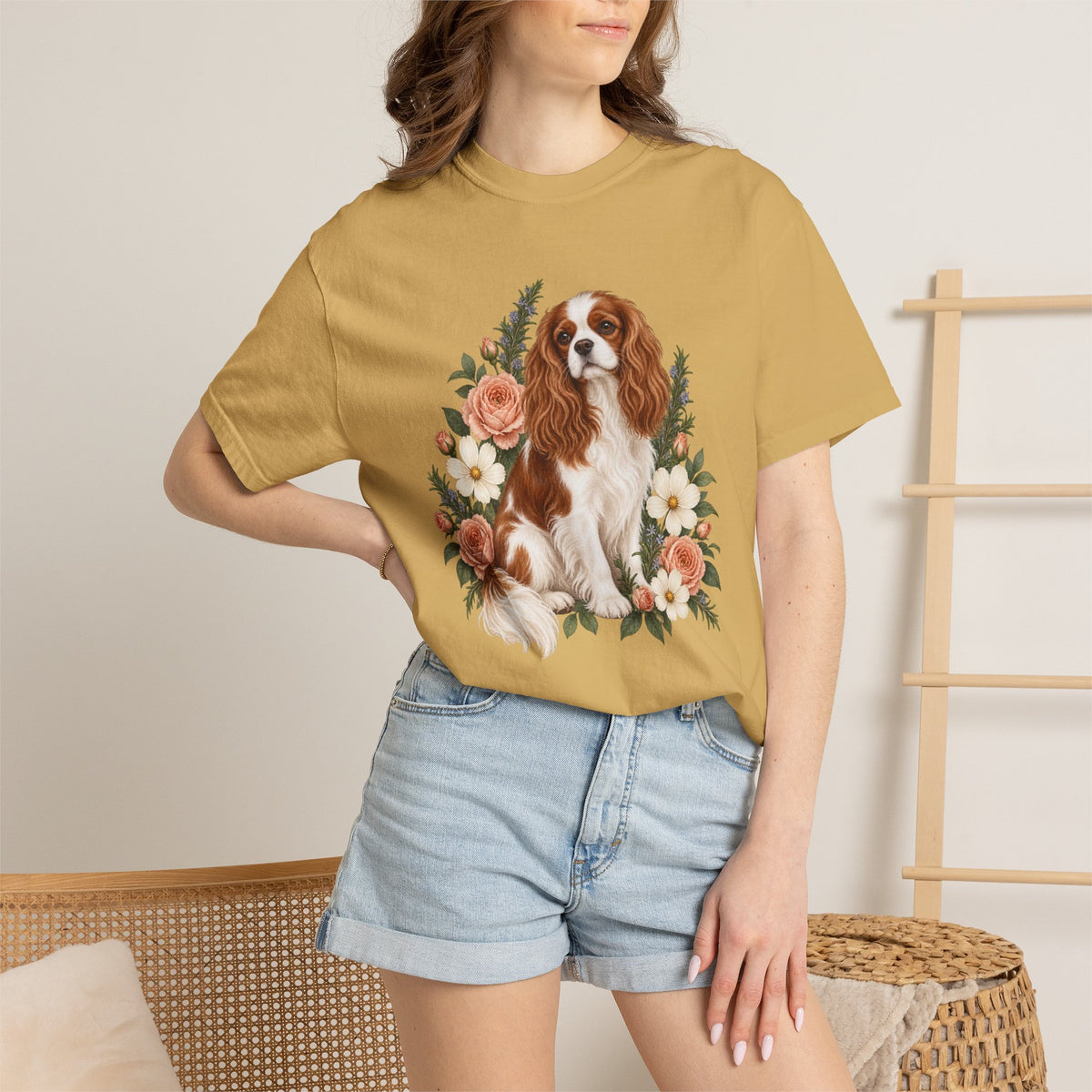 Cavalier King Charles Spaniel T-Shirt — Royal in Bloom
