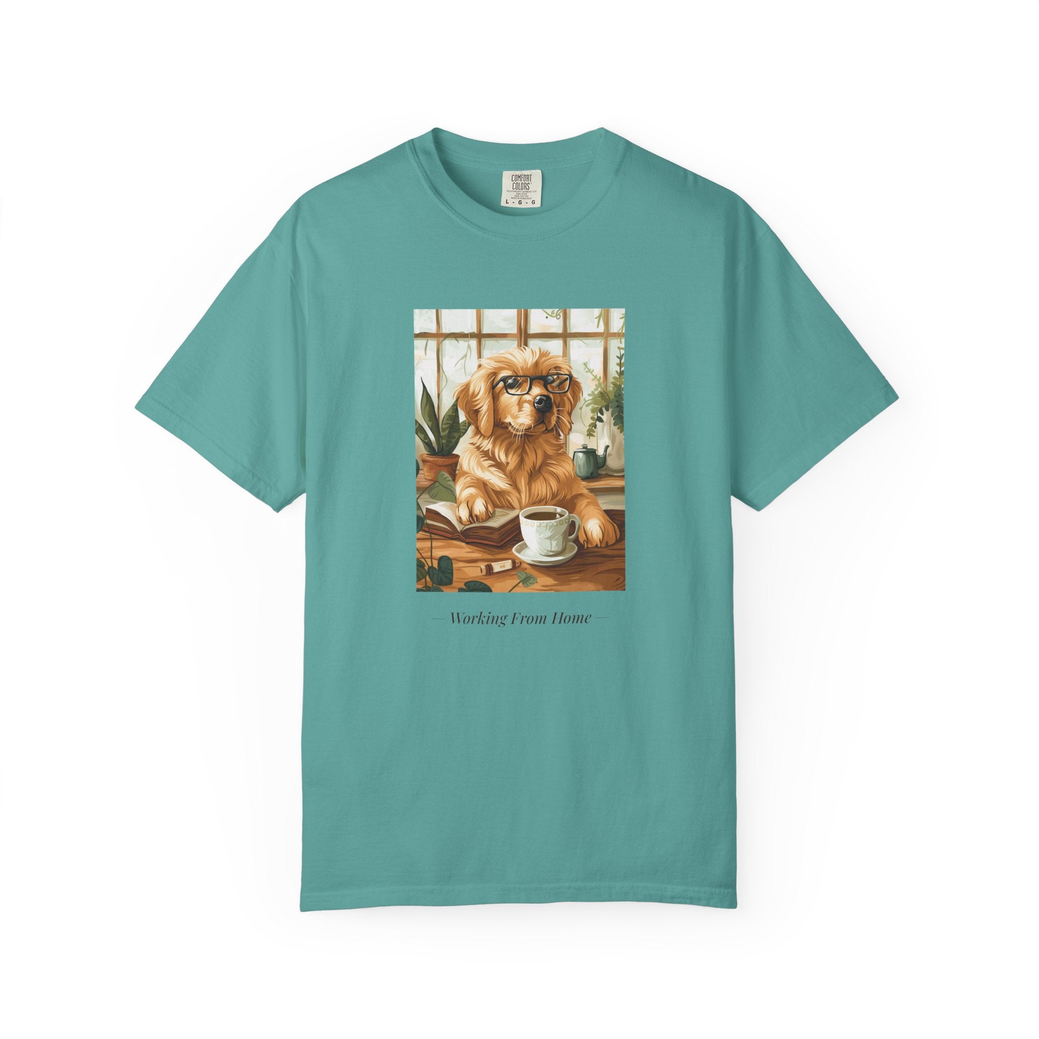Working From Home - Golden Retriever Tee