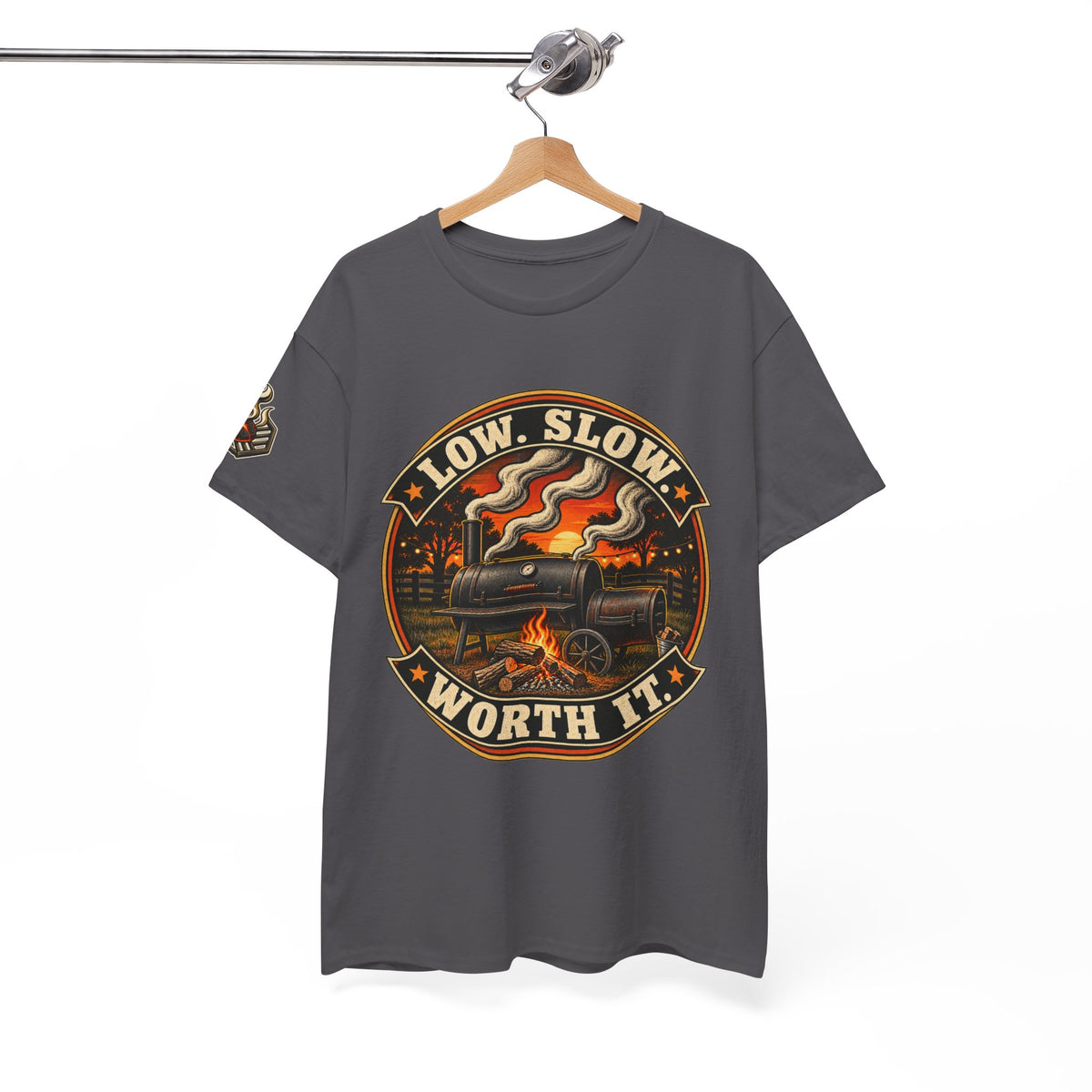 Low. Slow. Work It. BBQ Smoker T-Shirt