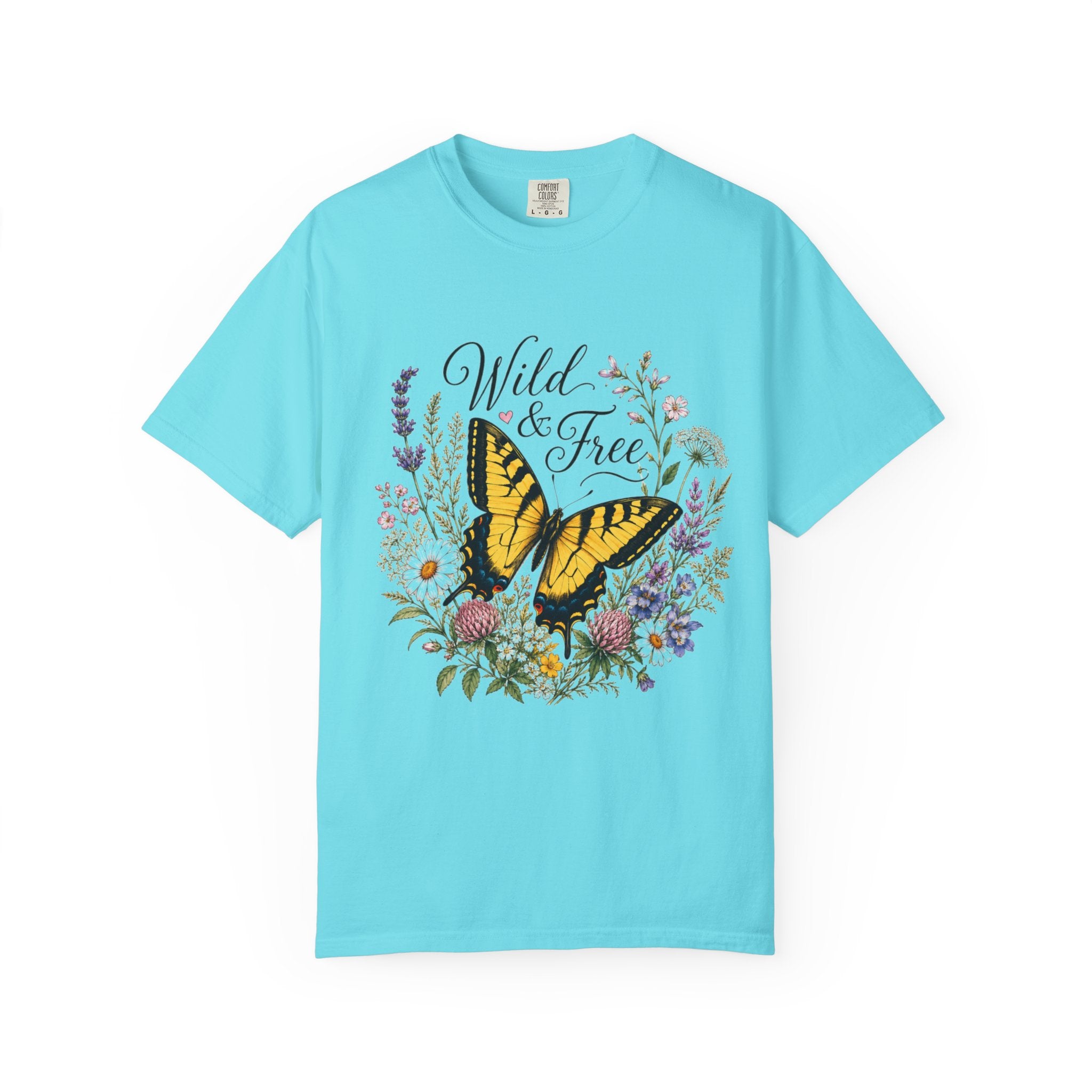 Wild & Free - Butterfly Wildflower Tee