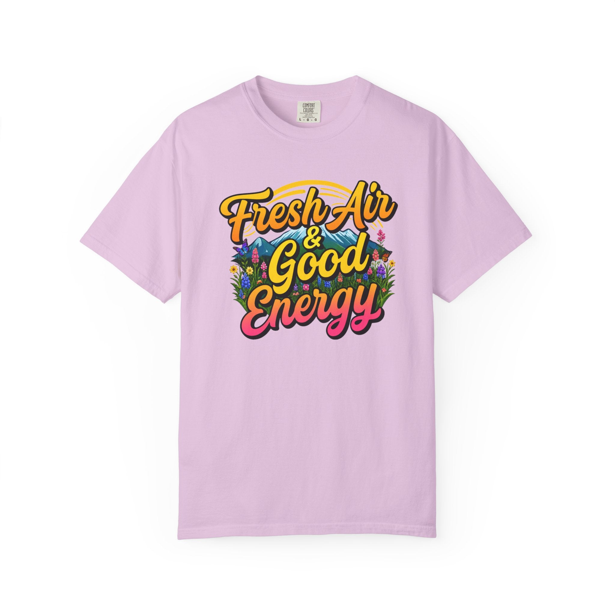 Fresh Air & Good Energy - Retro Mountain Wildflower Tee
