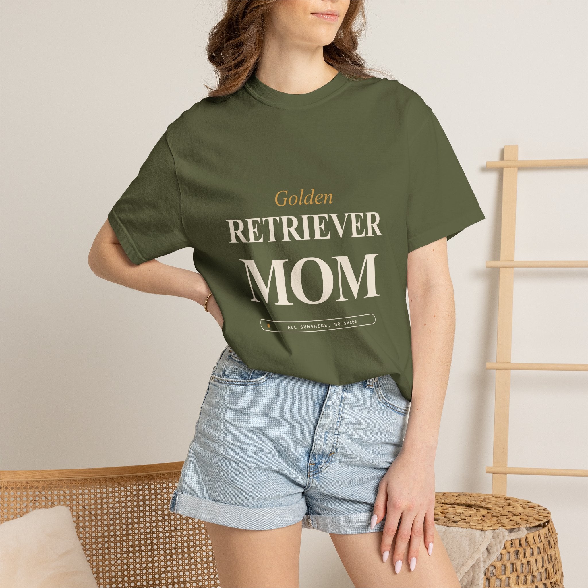 All Sunshine No Shade - Golden Retriever Mom (Dark Tee)