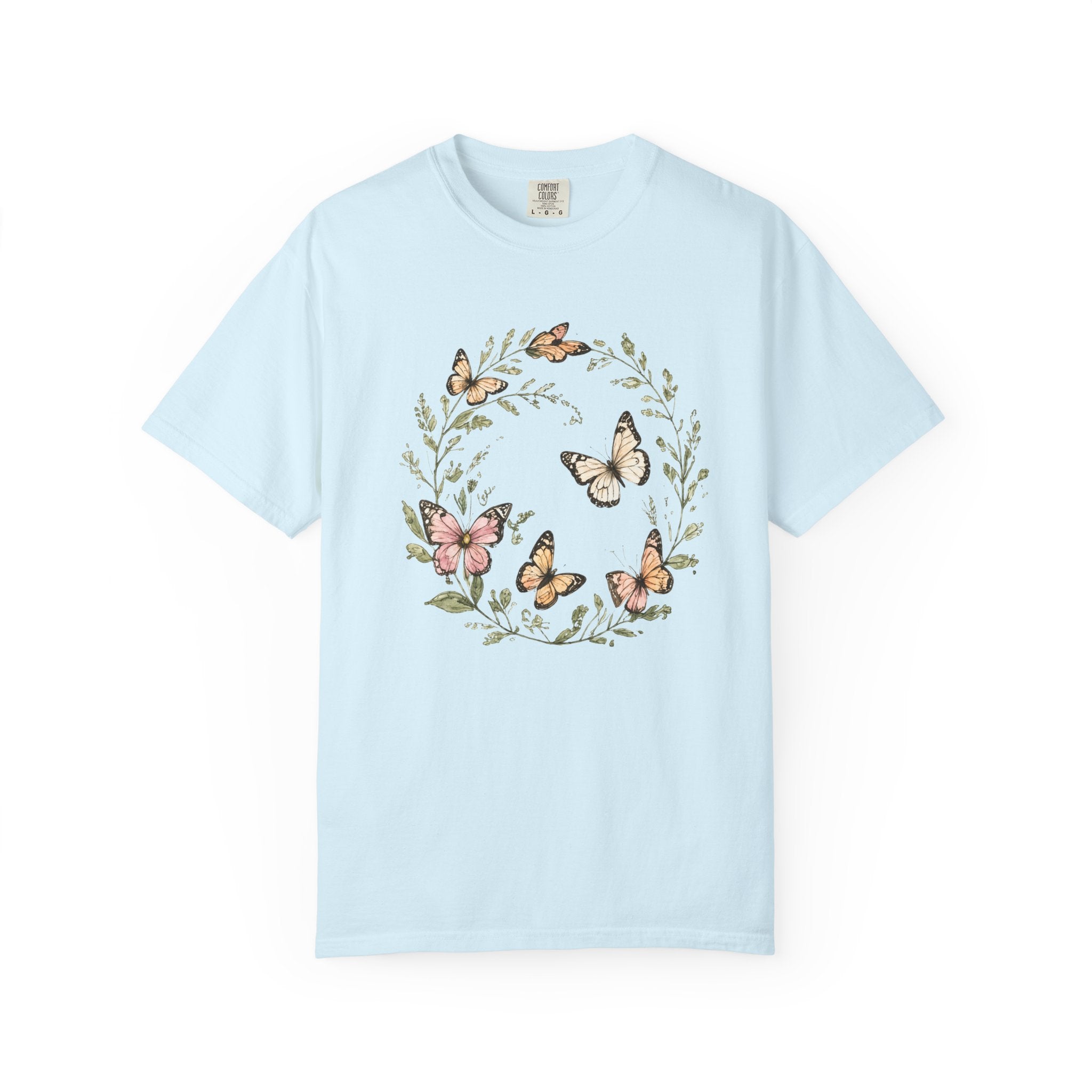 Butterfly Wreath Watercolor Tee