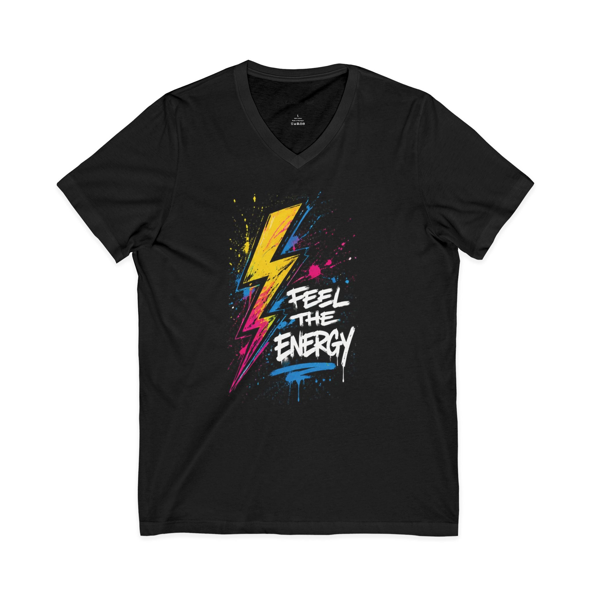Feel the Energy — Graffiti V-Neck Tee