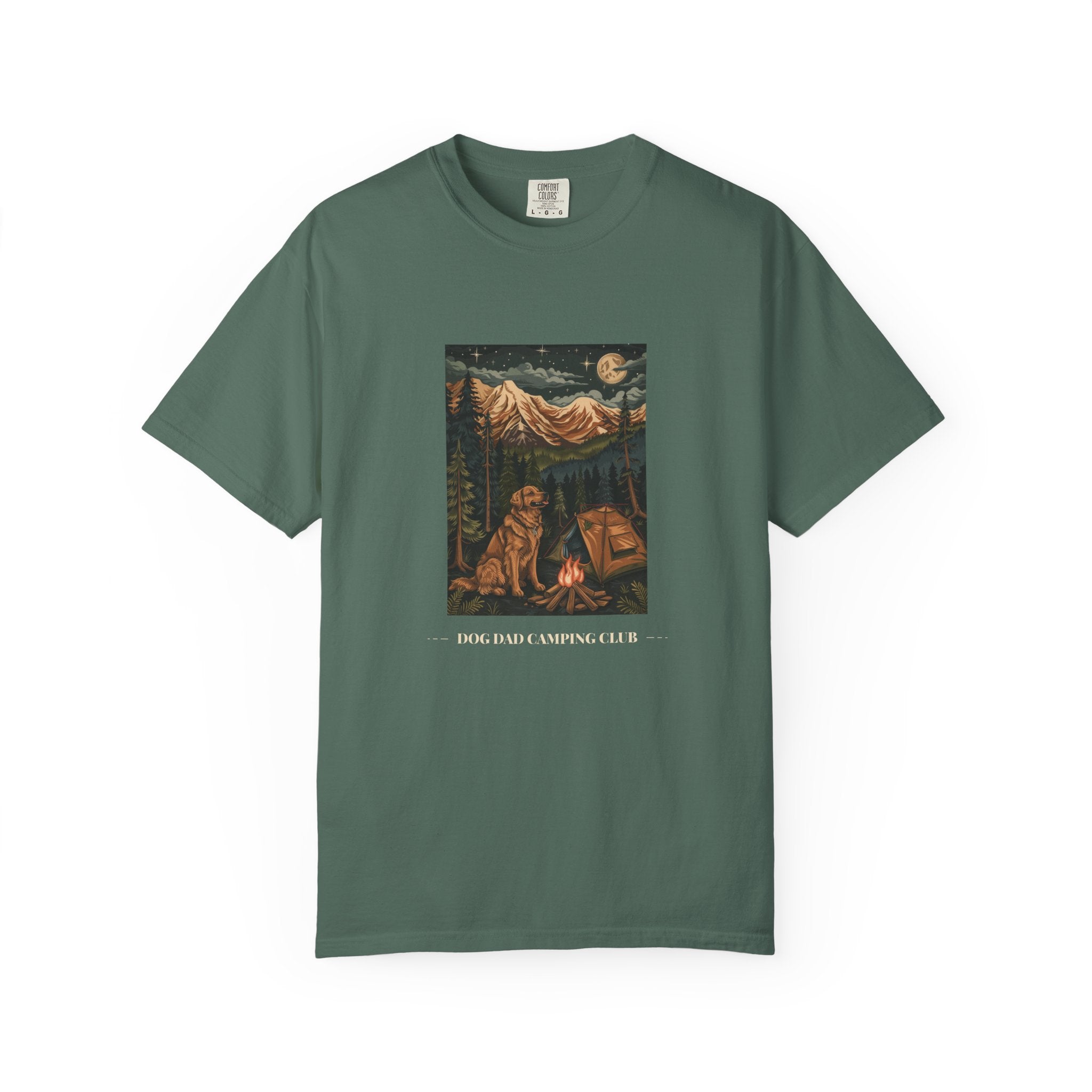 Dog Dad Camping Club outdoor dog dad tee alternate color