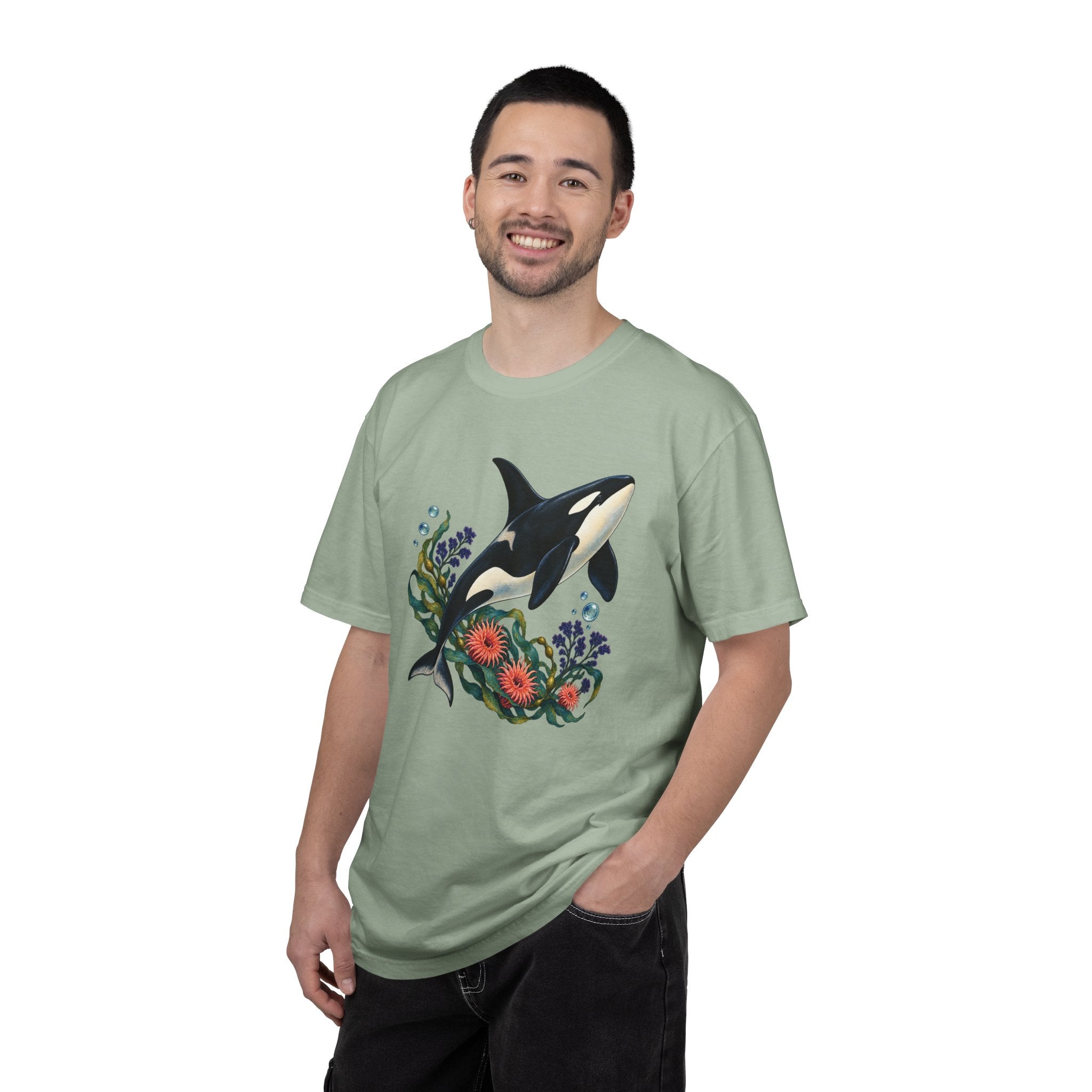 Orca, Kelp & Anemone T-Shirt — Garment-Dyed Cotton