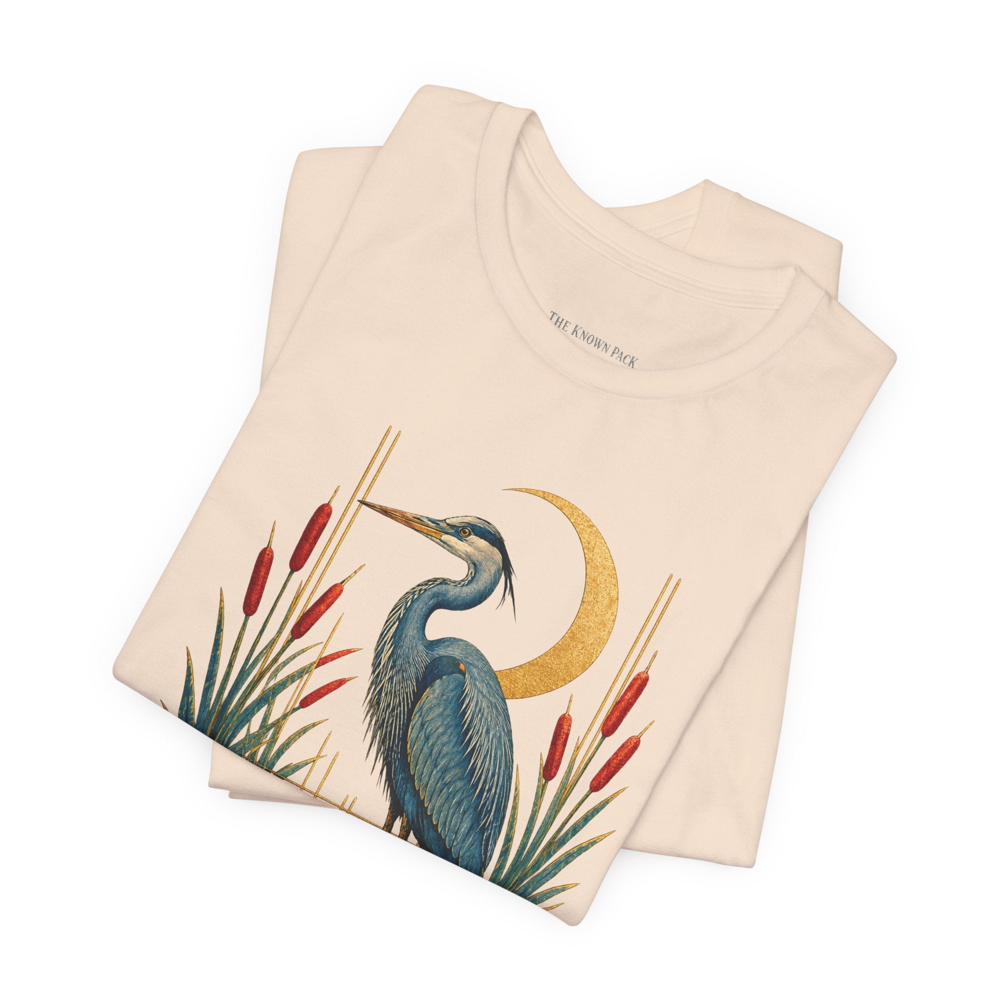 Art Deco Heron & Cattails T-Shirt