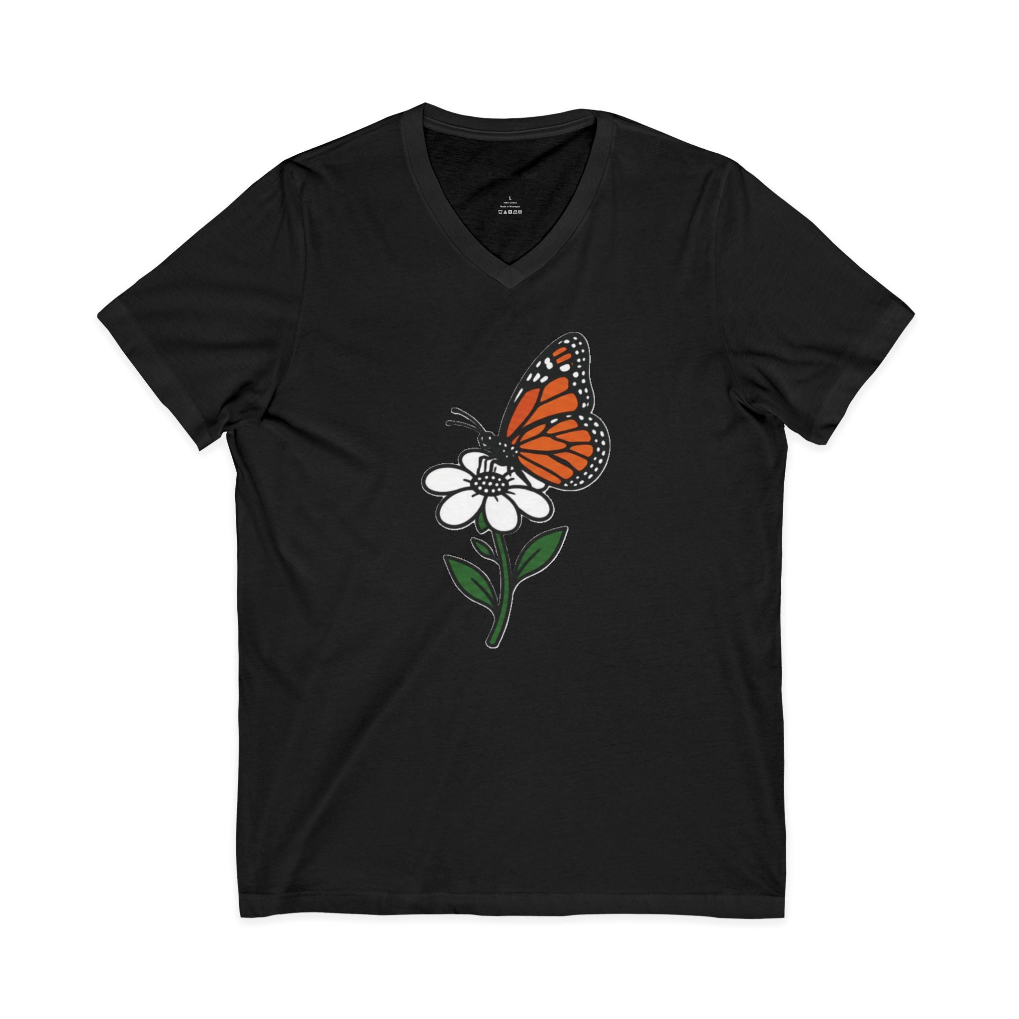 Bloom Butterfly — V-Neck Tee