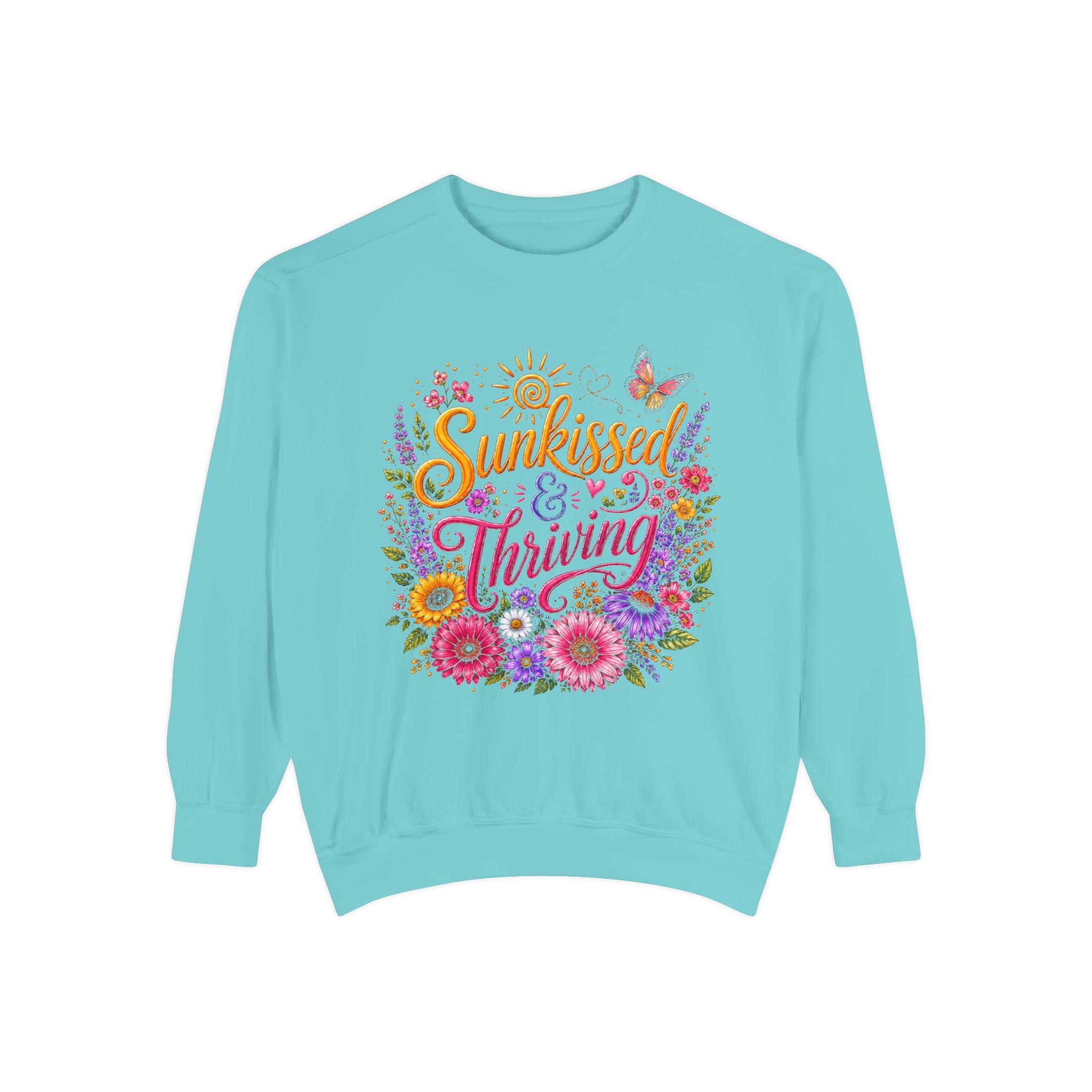 Sunkissed & Thriving Retro Floral Summer Sweatshirt