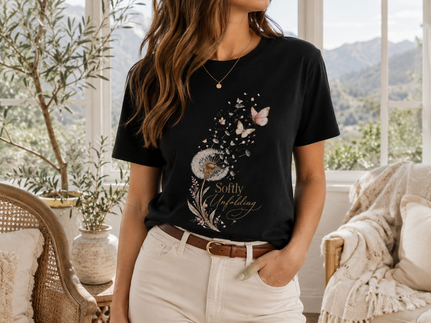 Softly Unfolding Dandelion Tee