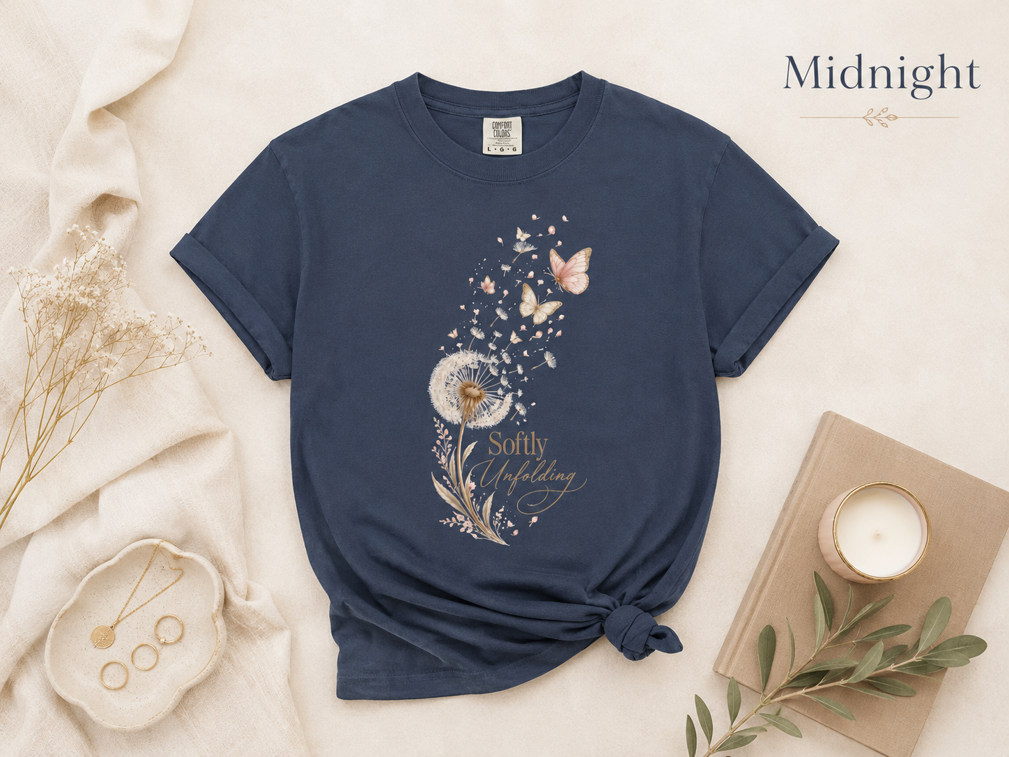 Softly Unfolding Dandelion Tee