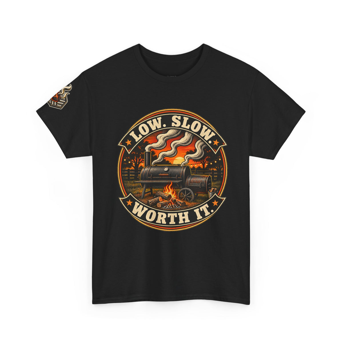 Low. Slow. Work It. BBQ Smoker T-Shirt