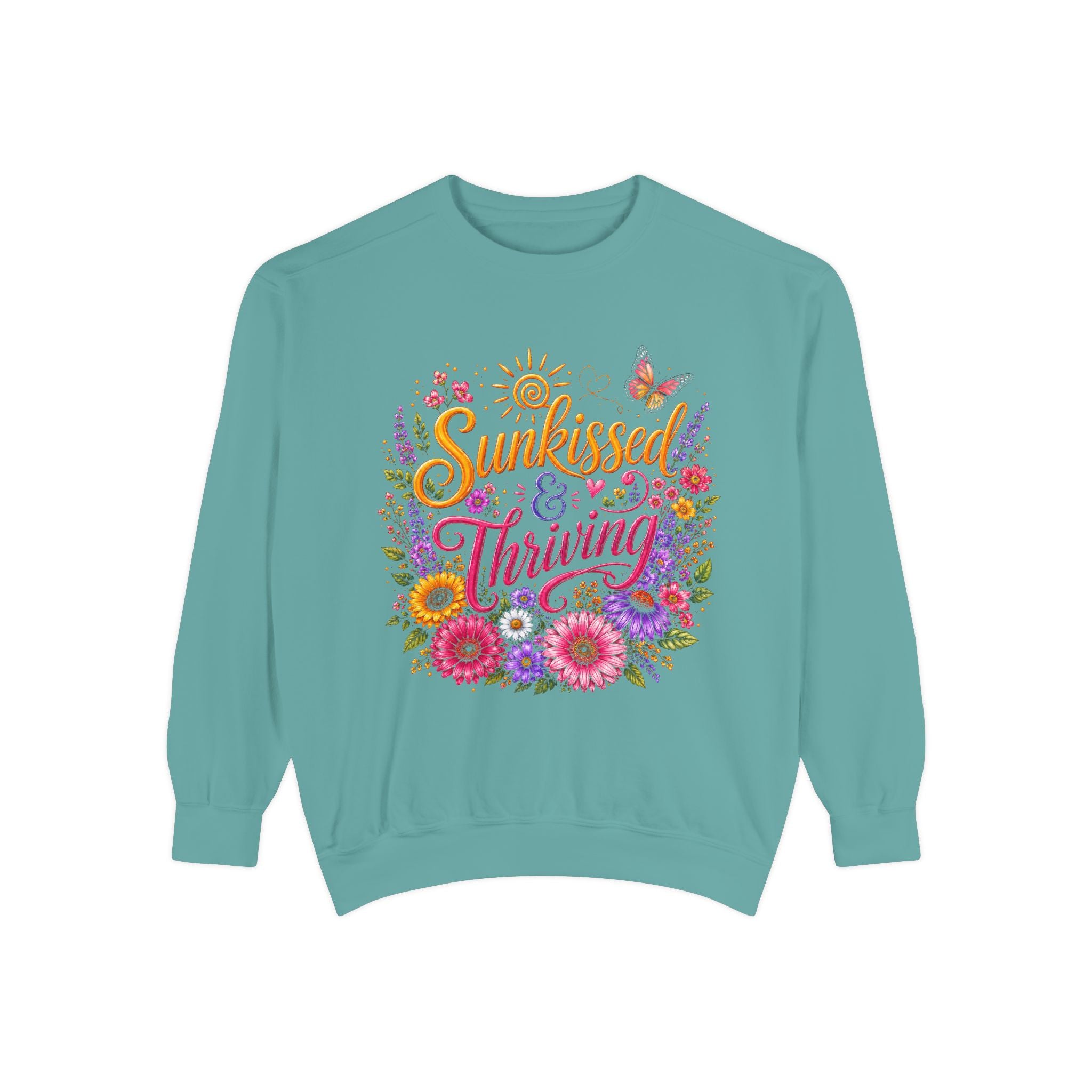 Sunkissed & Thriving Retro Floral Summer Sweatshirt