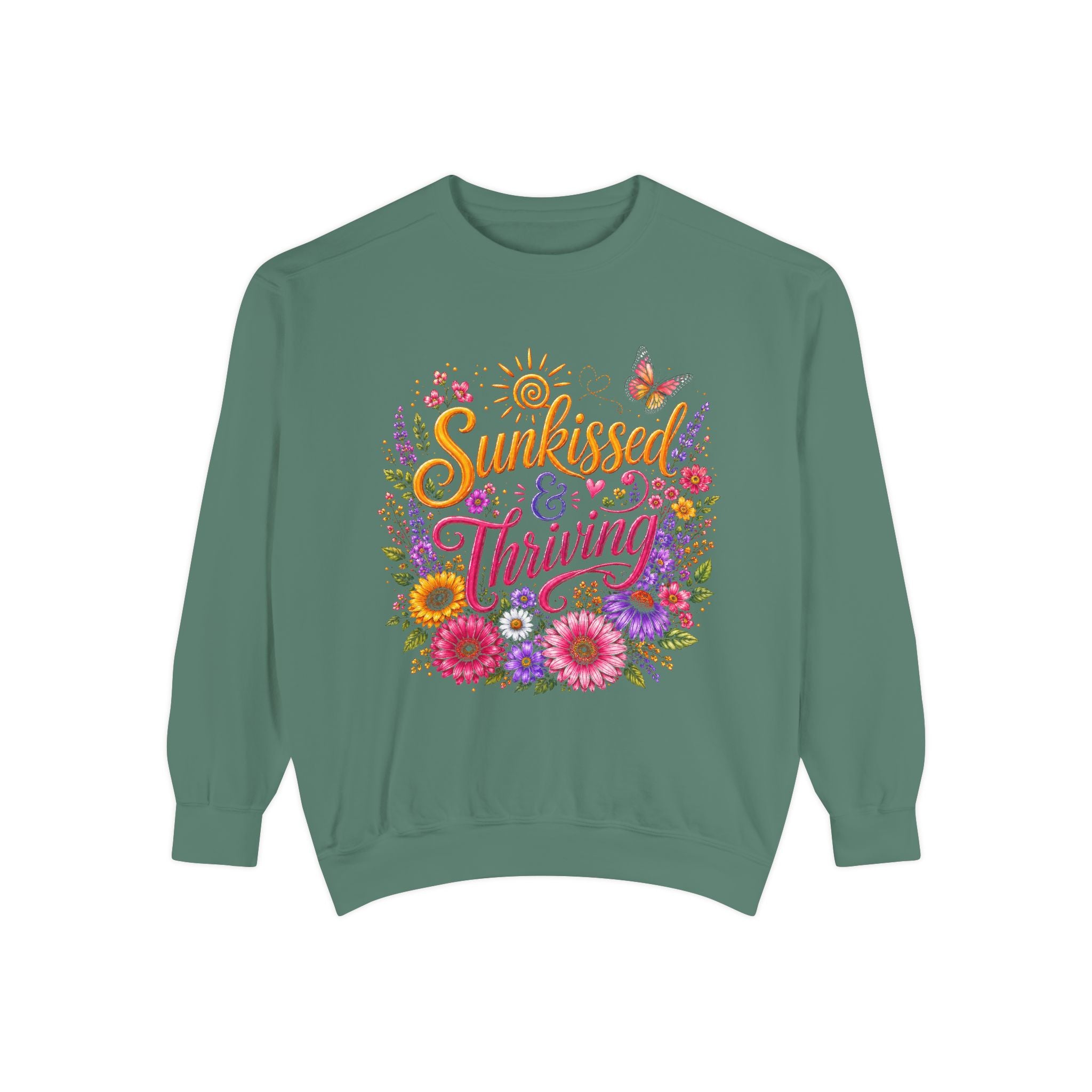 Sunkissed & Thriving Retro Floral Summer Sweatshirt