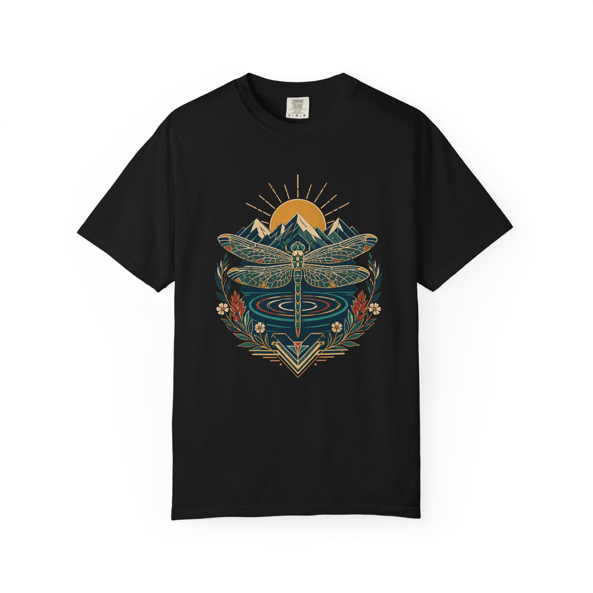 Dragonfly Sunrise Badge T-Shirt