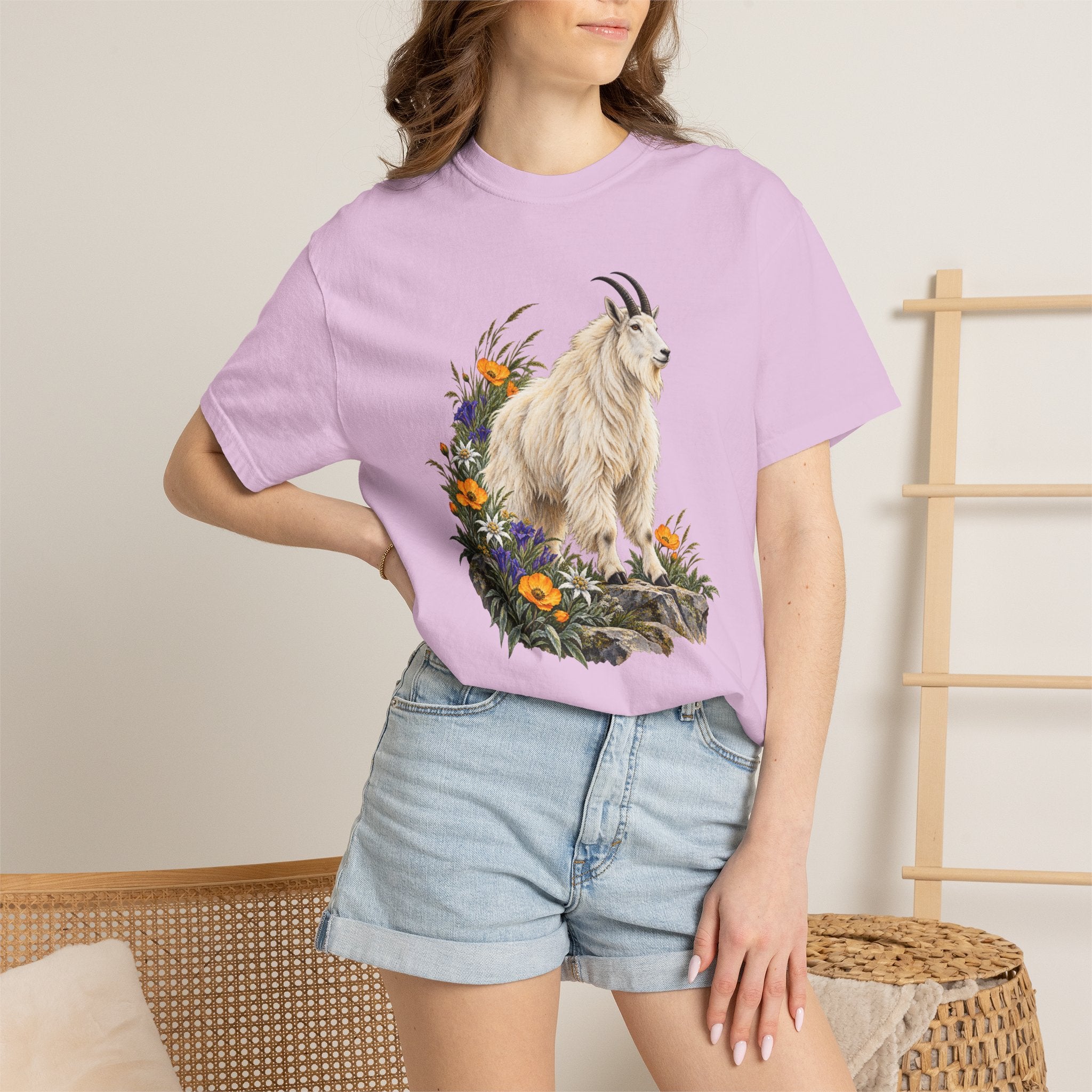 Mountain Goat Alpine T-Shirt — Garment-Dyed Cotton