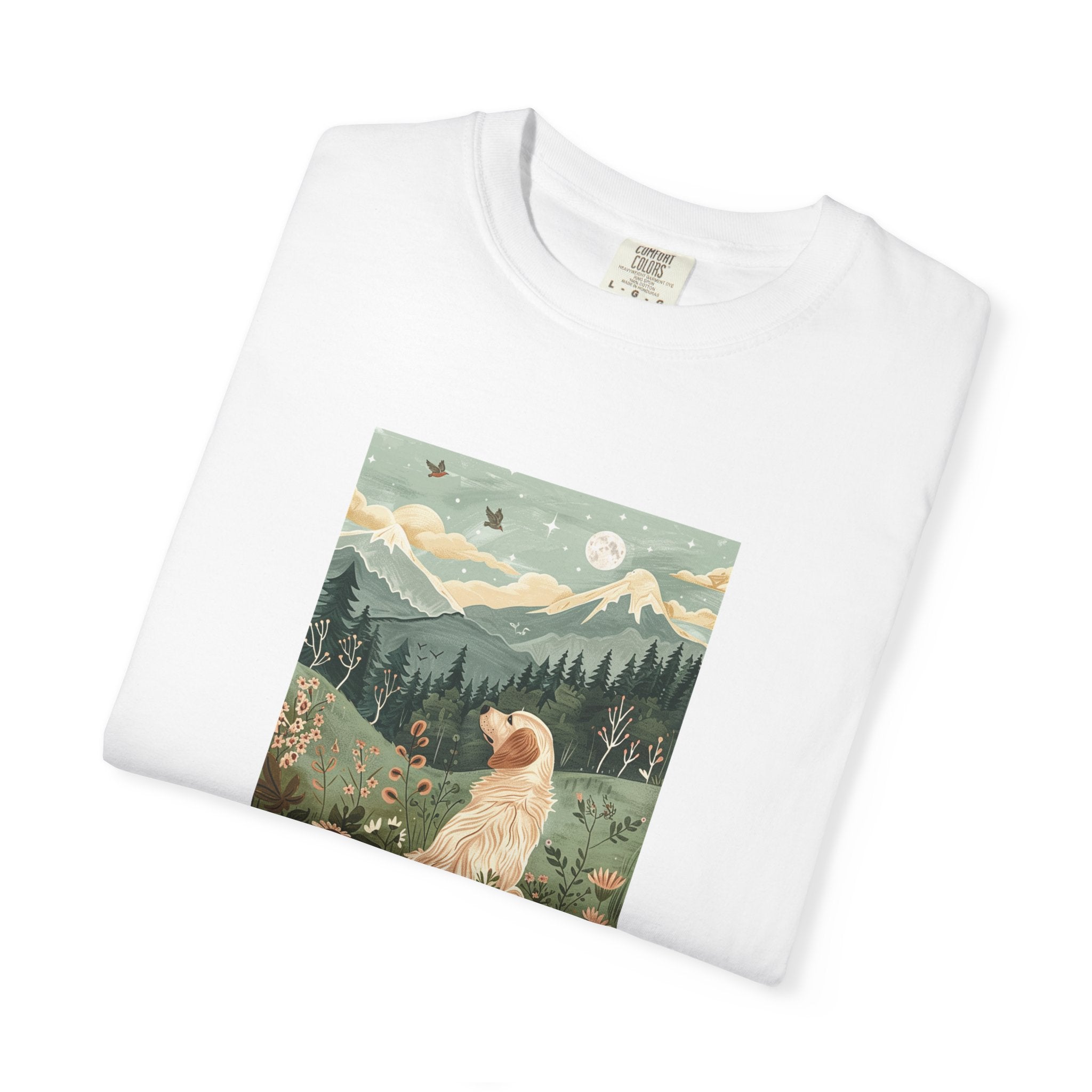 Best Dog Dad - Folk Art Golden Retriever