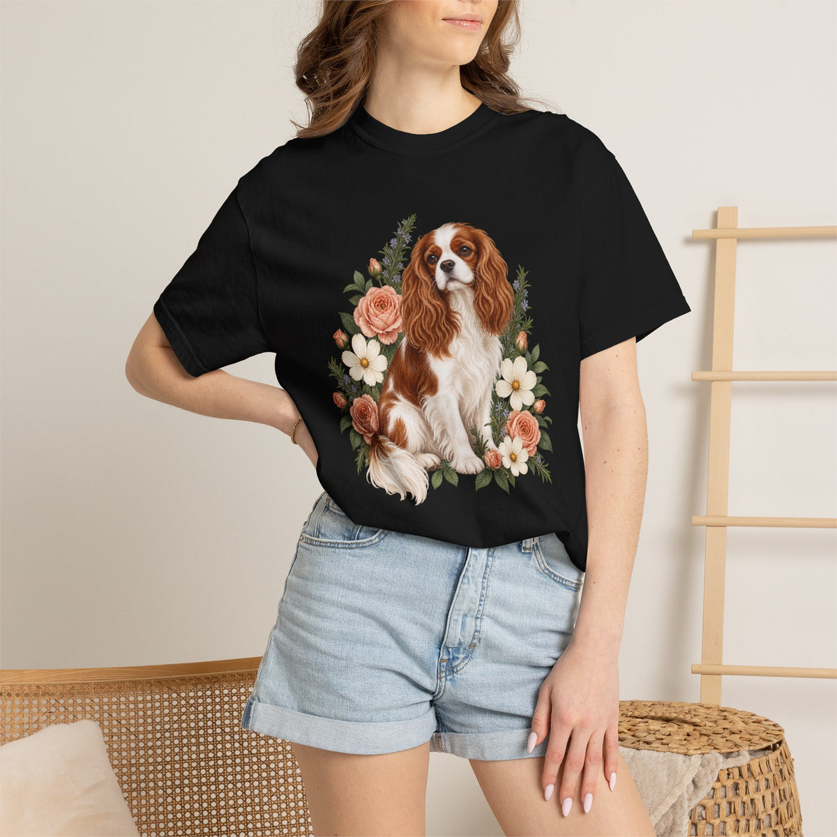 Cavalier King Charles Spaniel T-Shirt — Royal in Bloom
