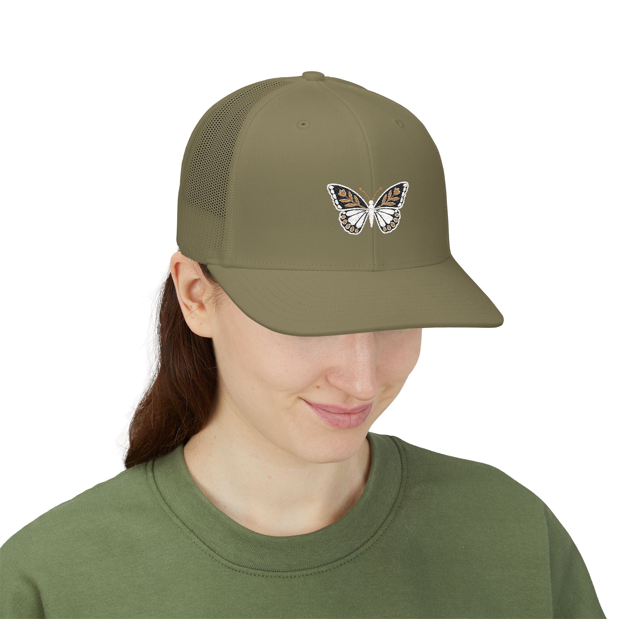 Golden Butterfly — Embroidered Trucker Hat