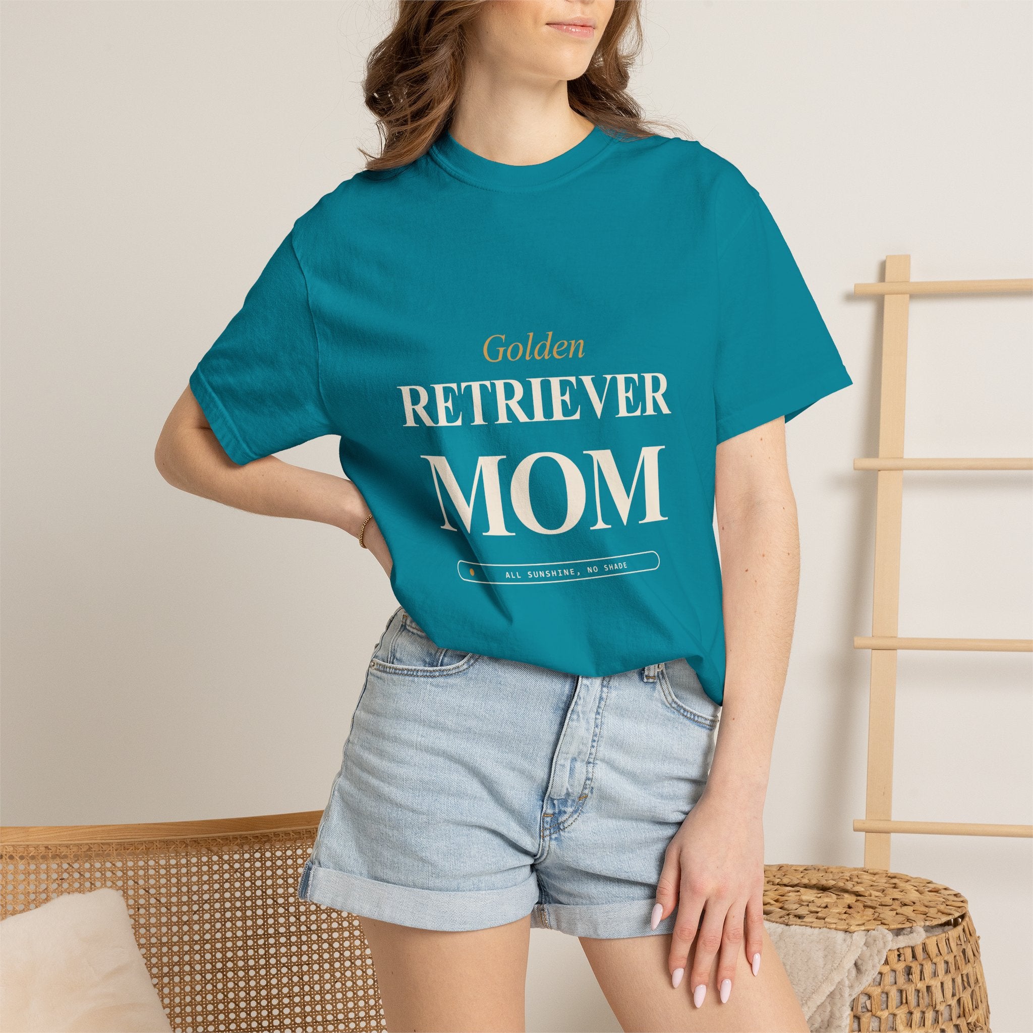 All Sunshine No Shade - Golden Retriever Mom (Dark Tee)