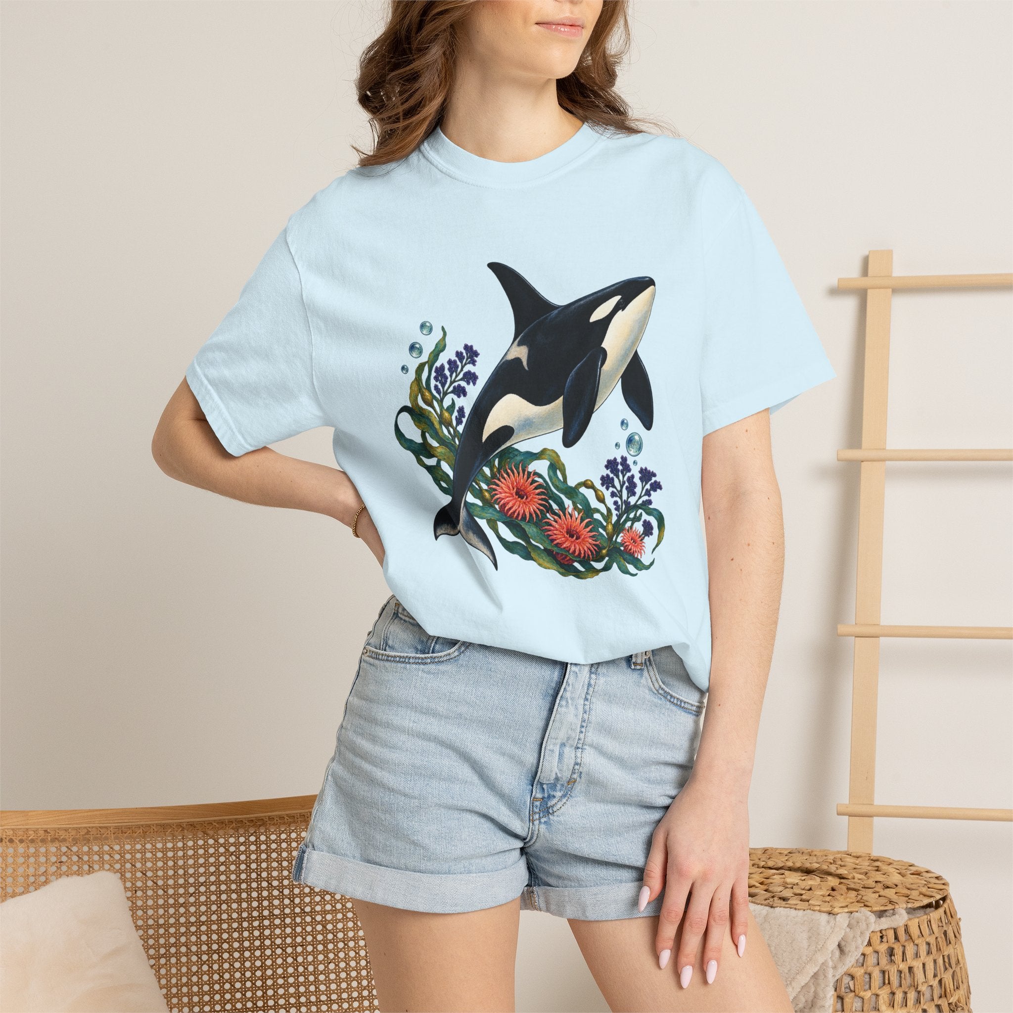 Orca, Kelp & Anemone T-Shirt — Garment-Dyed Cotton