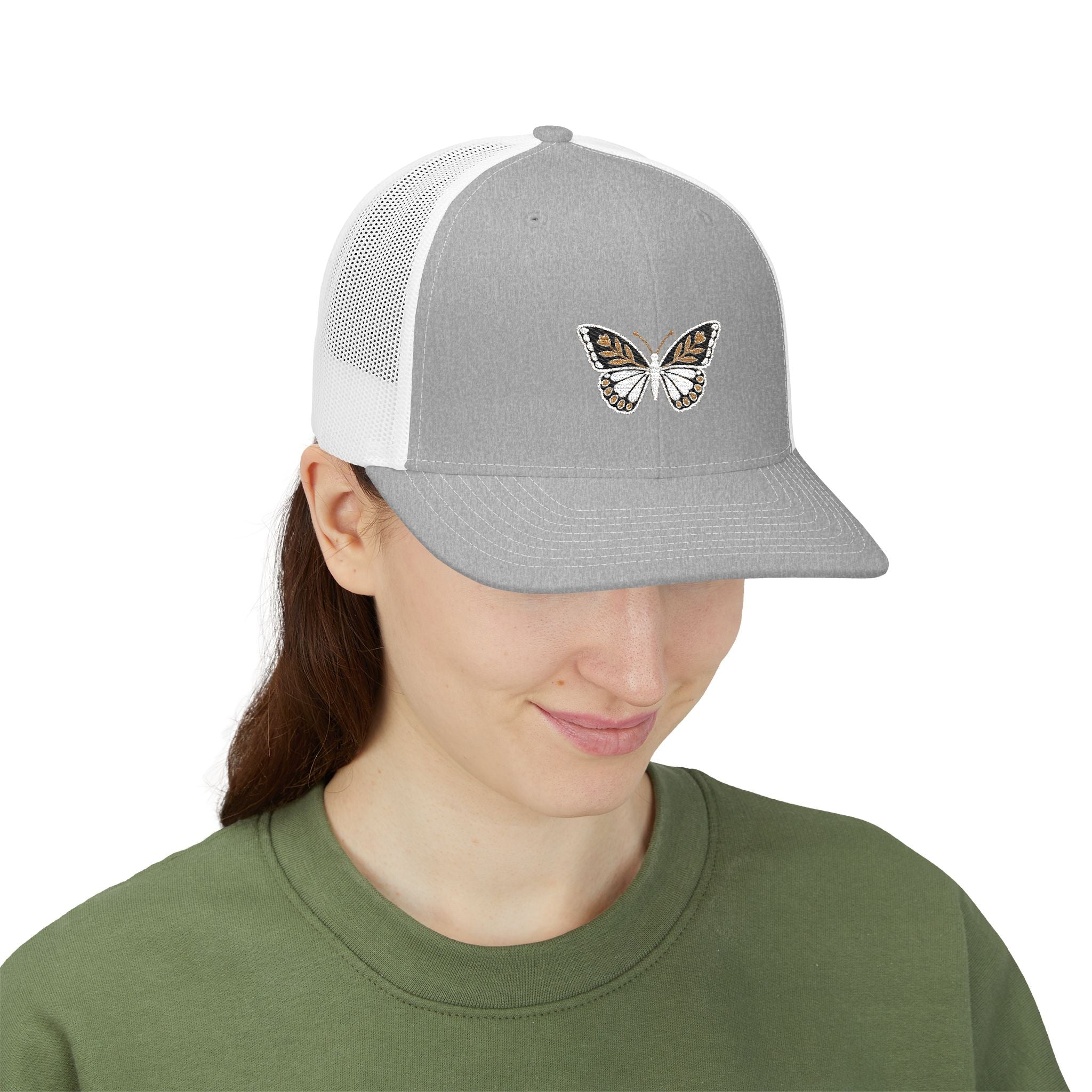Golden Butterfly — Embroidered Trucker Hat