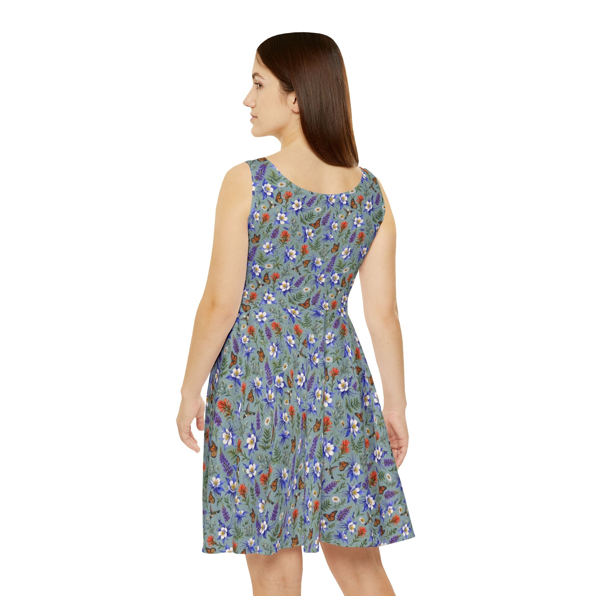 Alpine Meadow Watercolor Wildflower Dress