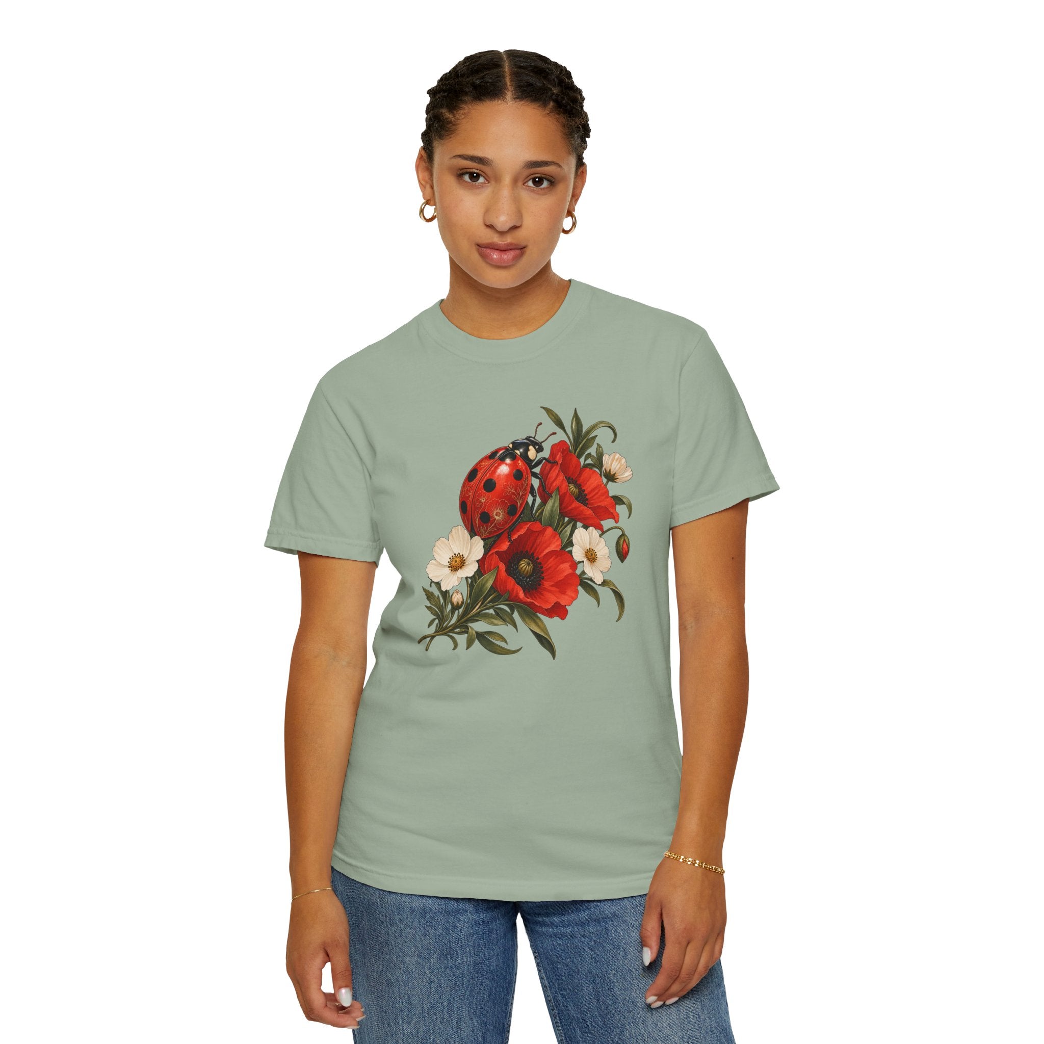 Ladybug & Poppy T-Shirt — Garment-Dyed Cotton