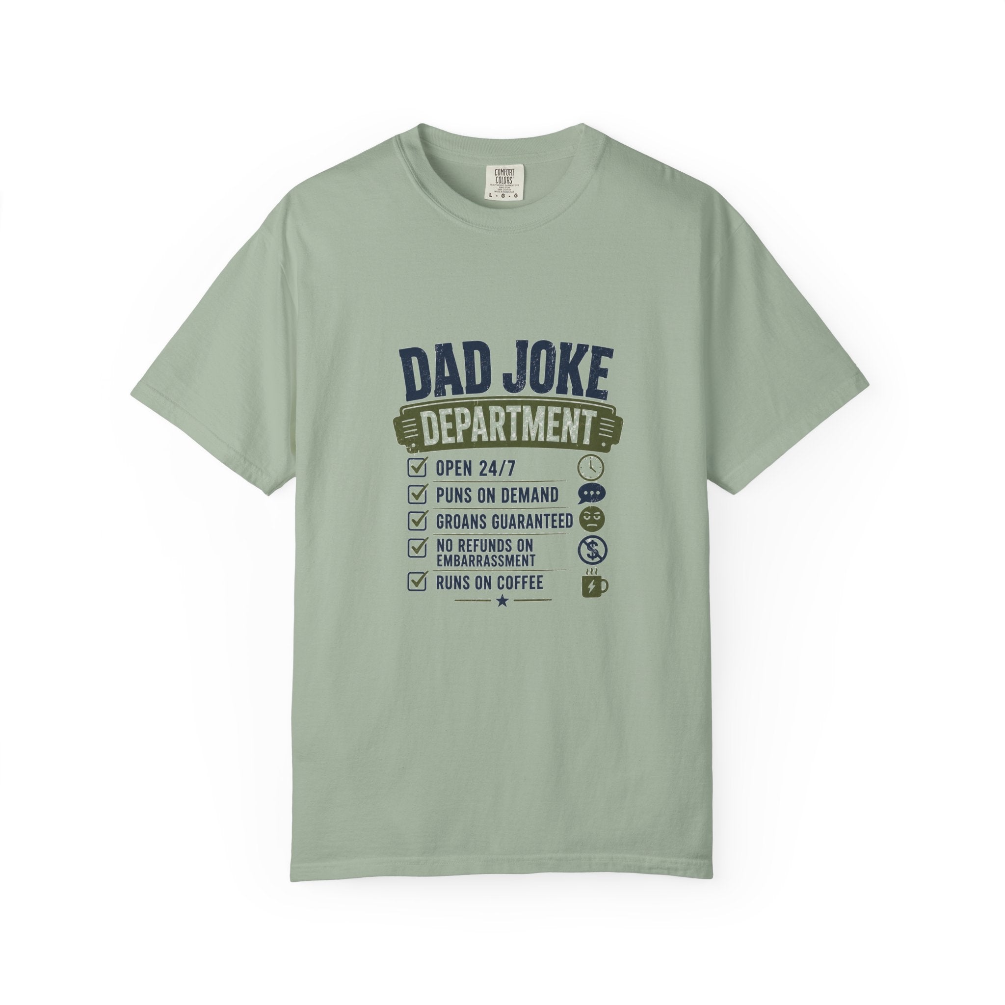 Dad Joke Department funny dad tee alternate color