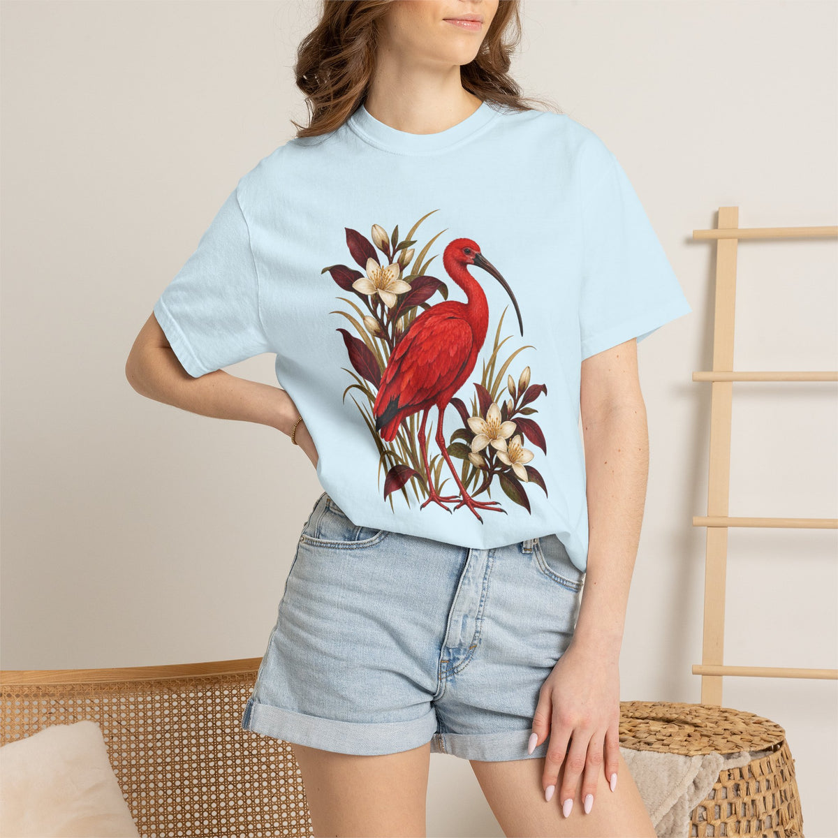 Scarlet Ibis T-Shirt — A Flame Among Flowers