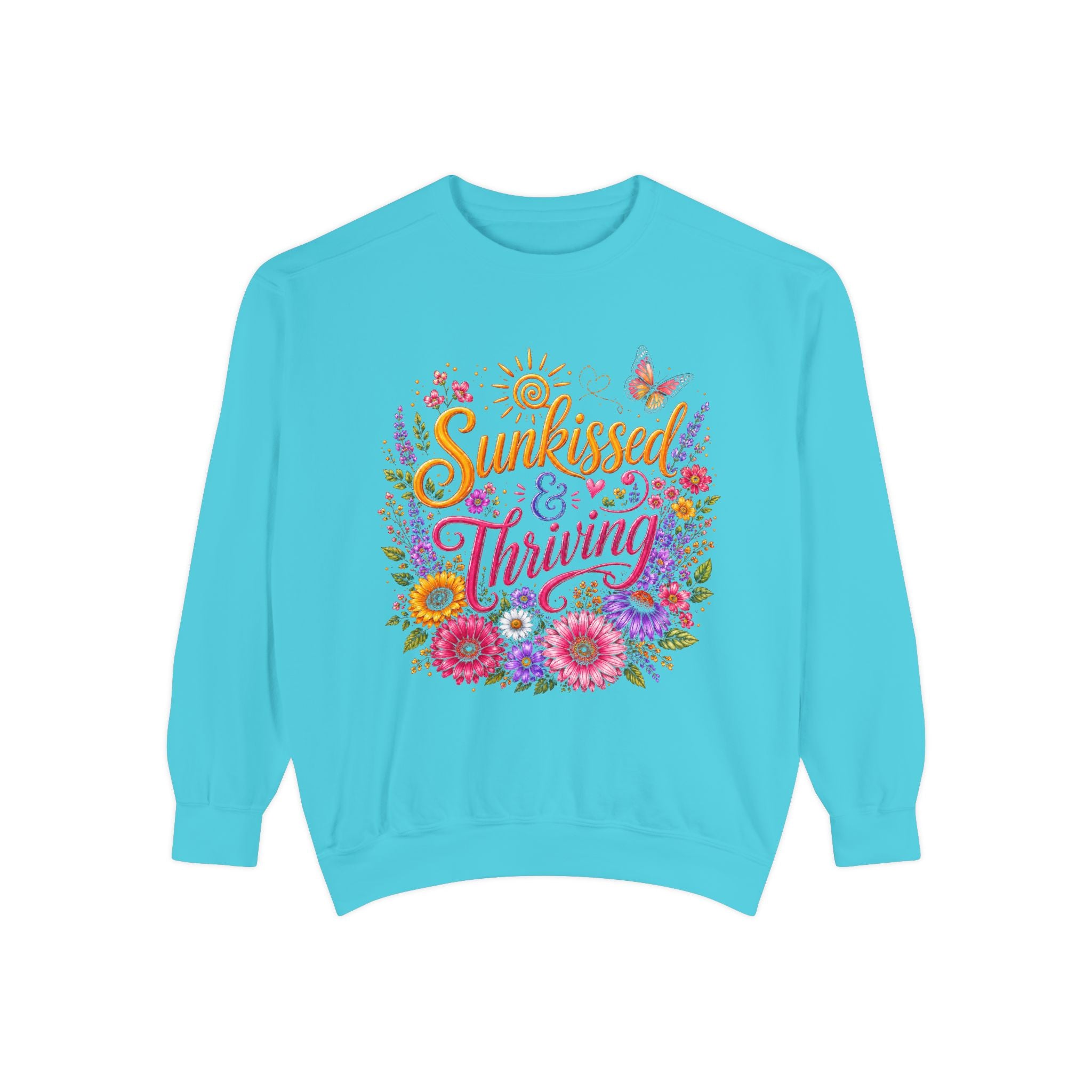 Sunkissed & Thriving Retro Floral Summer Sweatshirt