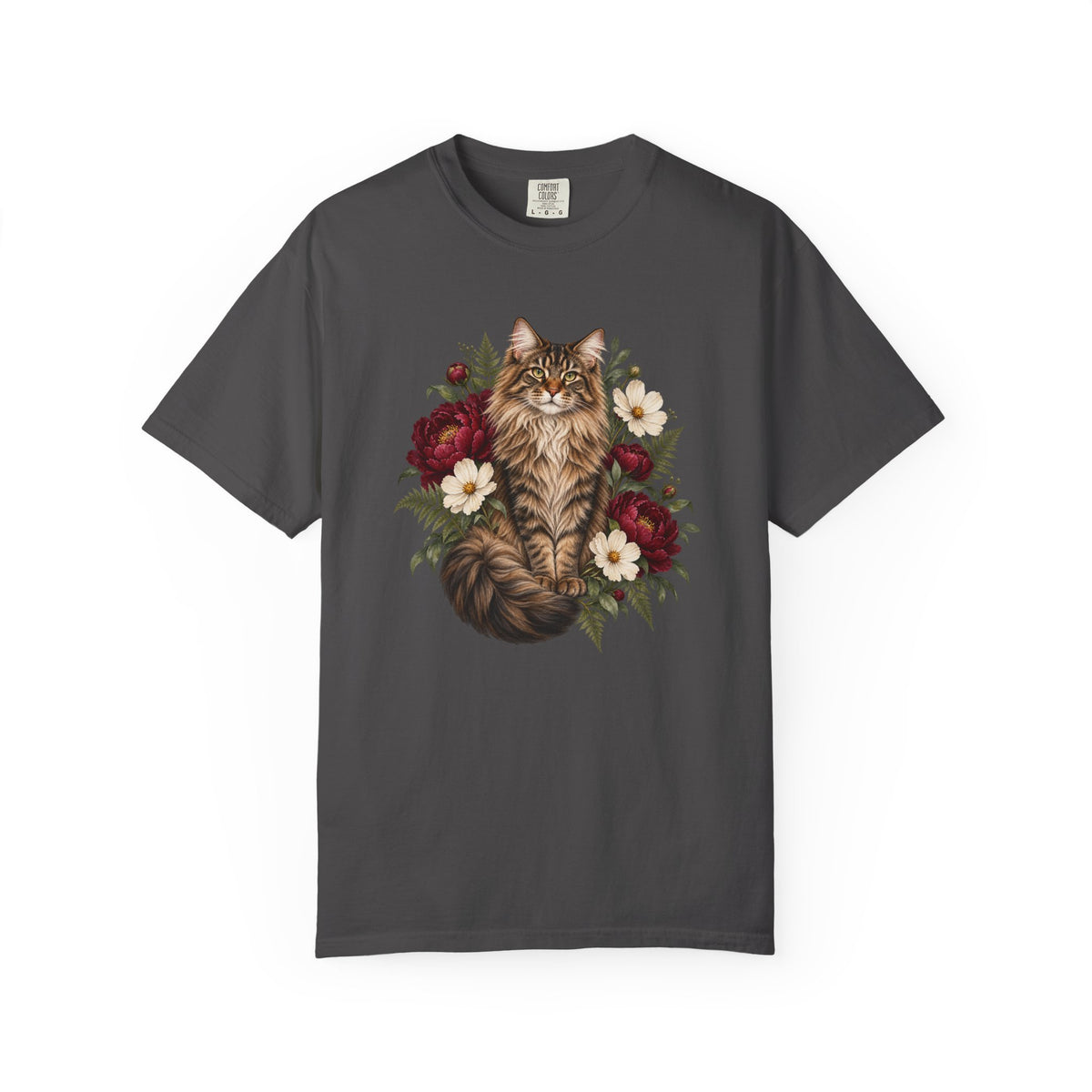 Maine Coon Cat T-Shirt — The Peony Guardian