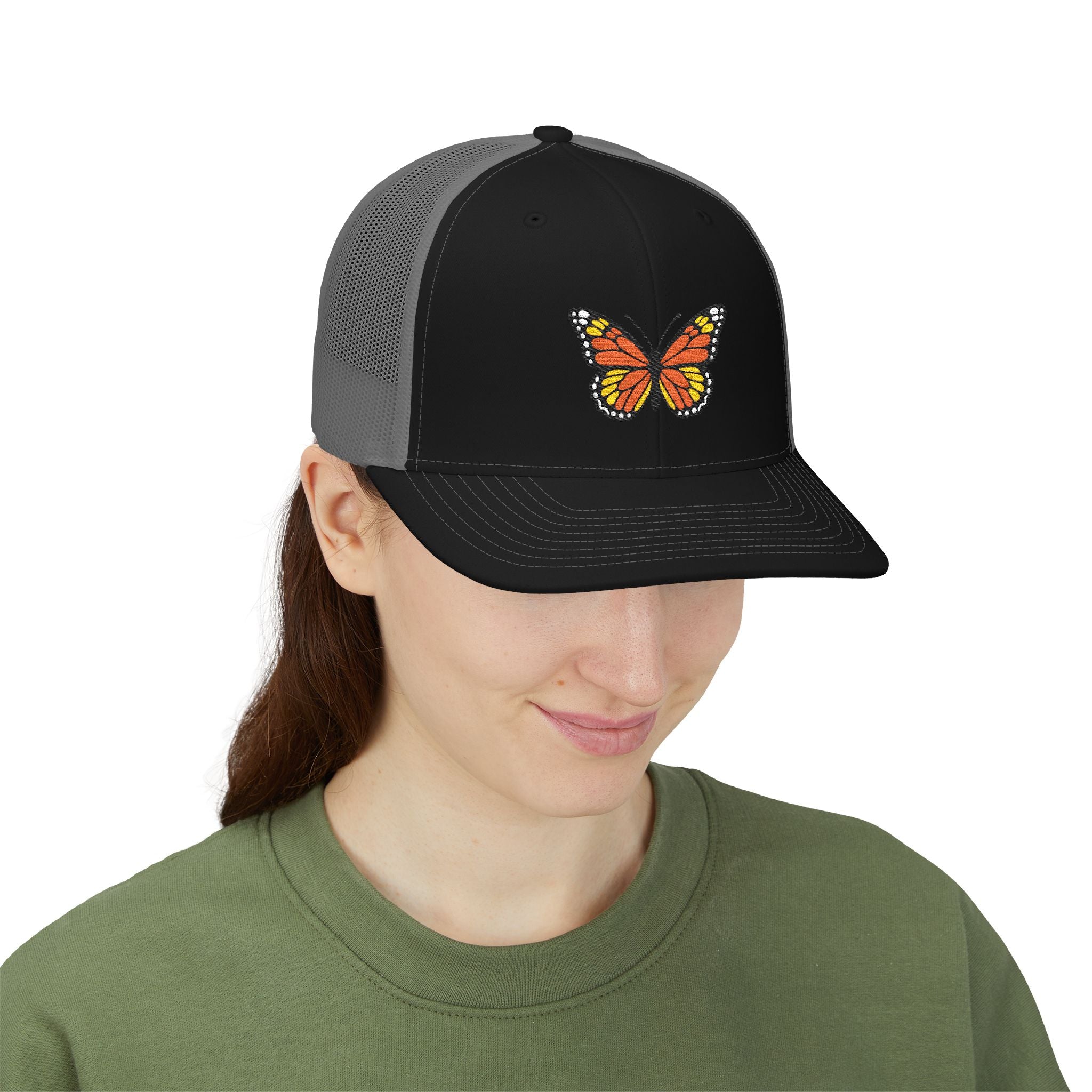 Monarch Meadow — Embroidered Trucker Hat